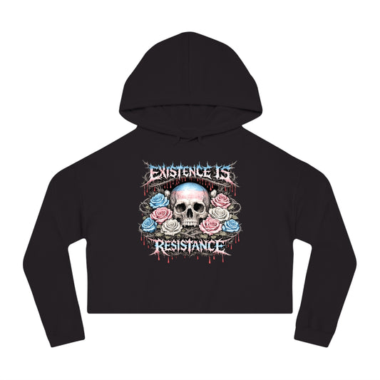 Existence Is Resistance // BLVCK Cropped Hoodie