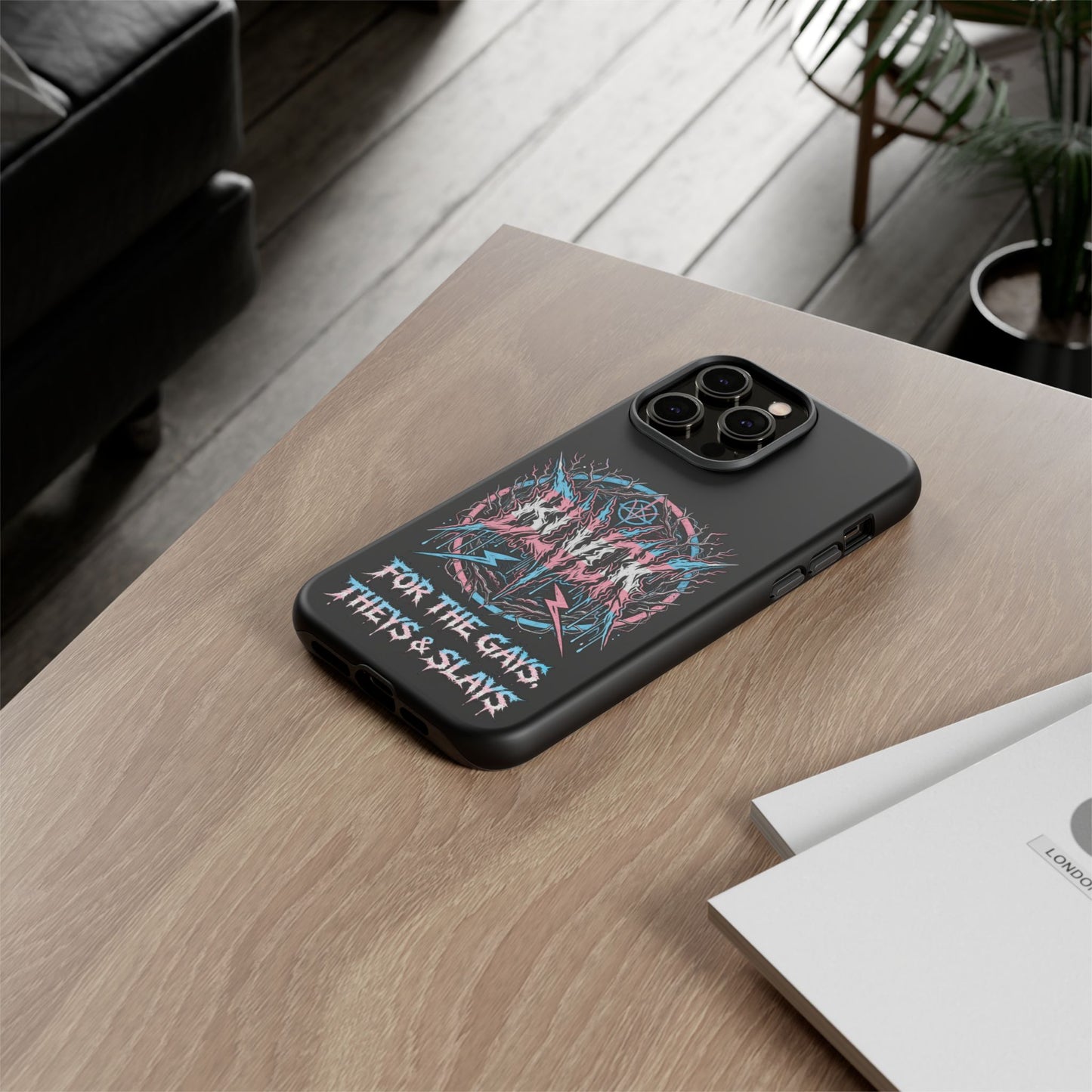BLVCK // For the Gays, Theys & Slays (Trans Pride Edition) iPhone Case