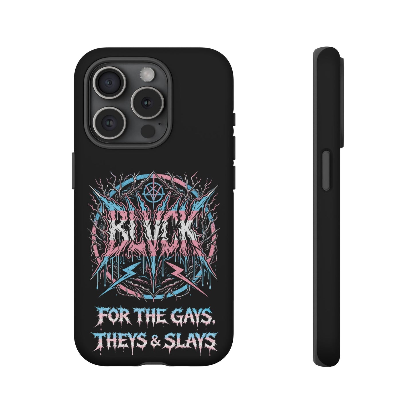 BLVCK // For the Gays, Theys & Slays (Trans Pride Edition) iPhone Case