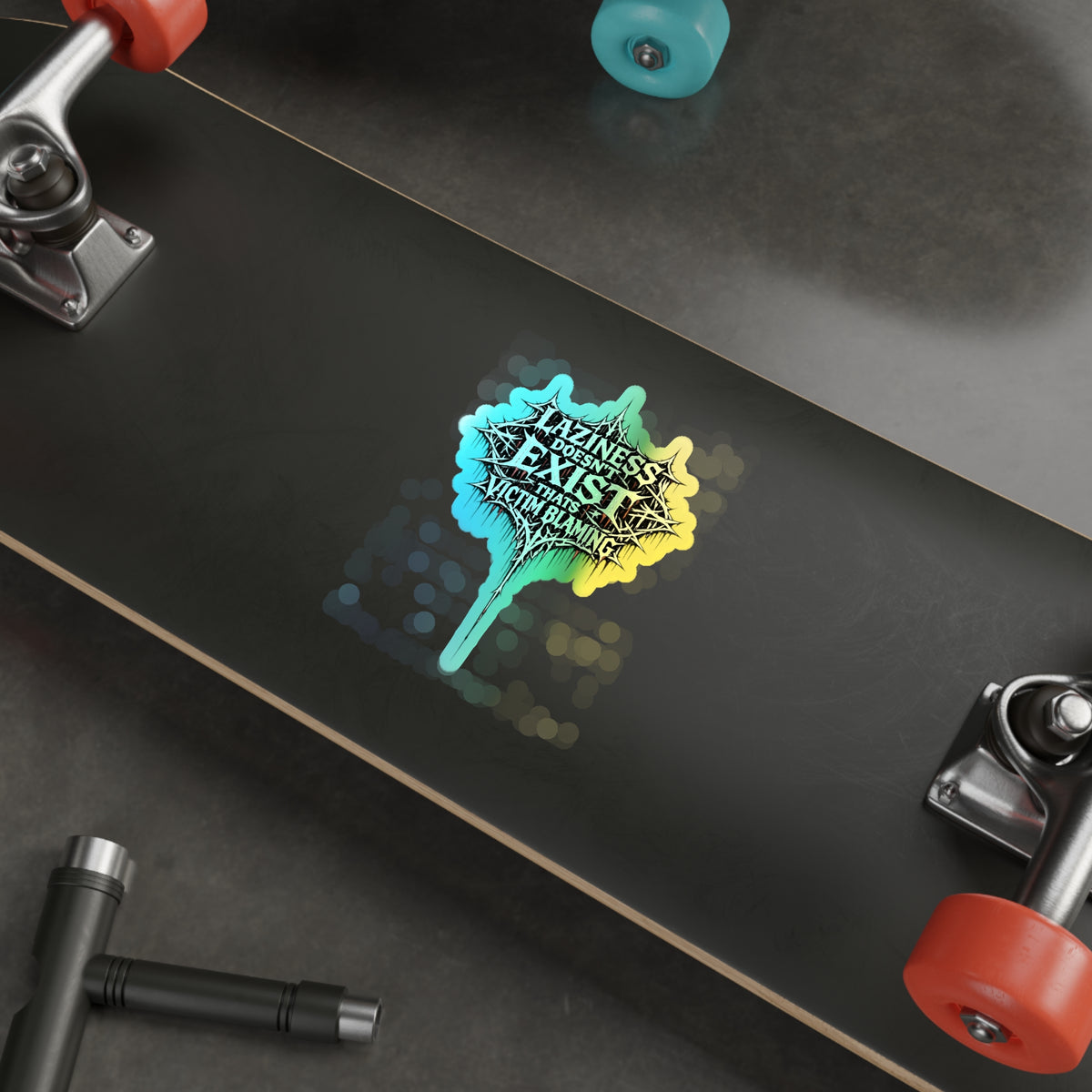 BLVCK // Holographic Sticker // Laziness Is a Lie Edition