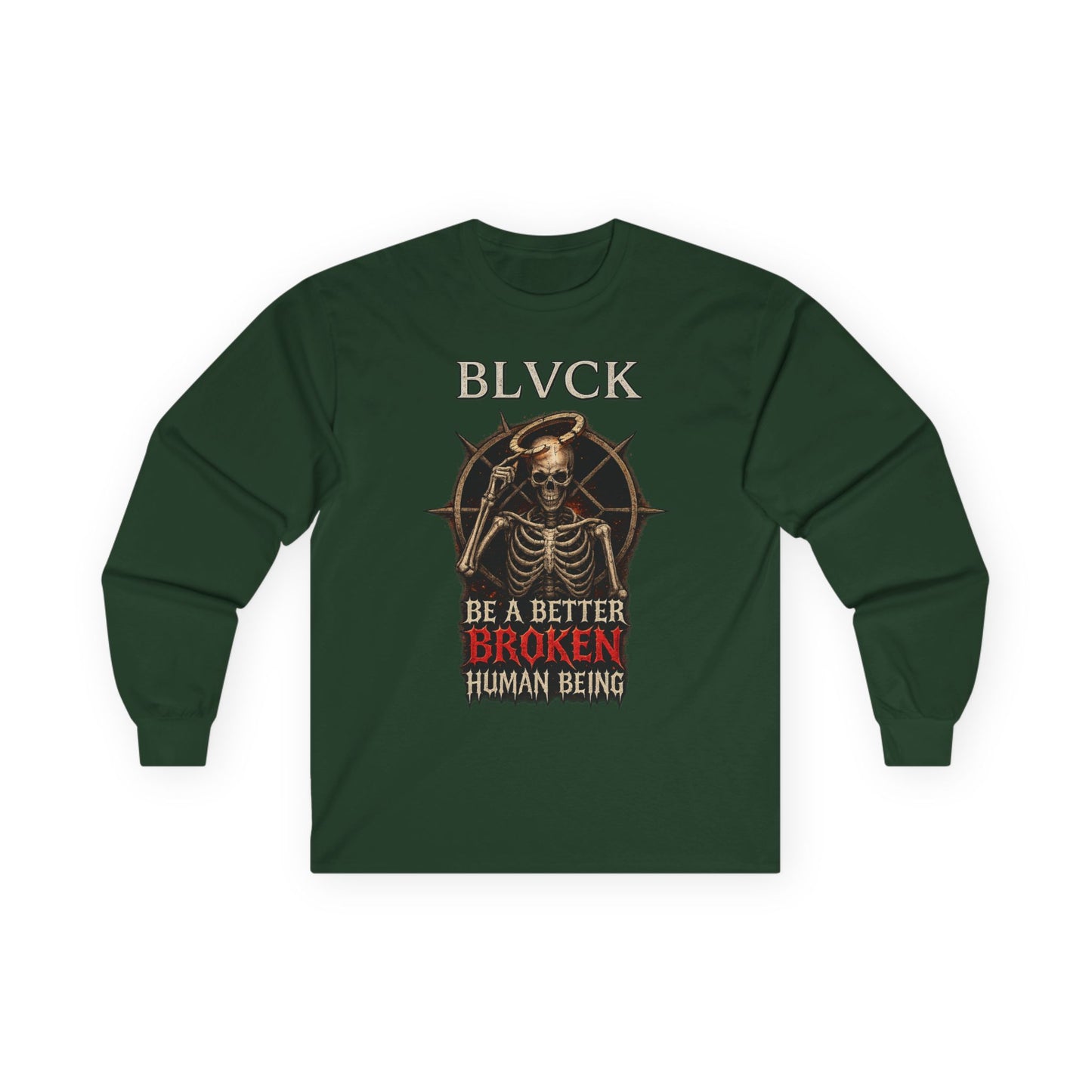 BLVCK // Better Broken Human Being - Long Sleeve Cotton Tee