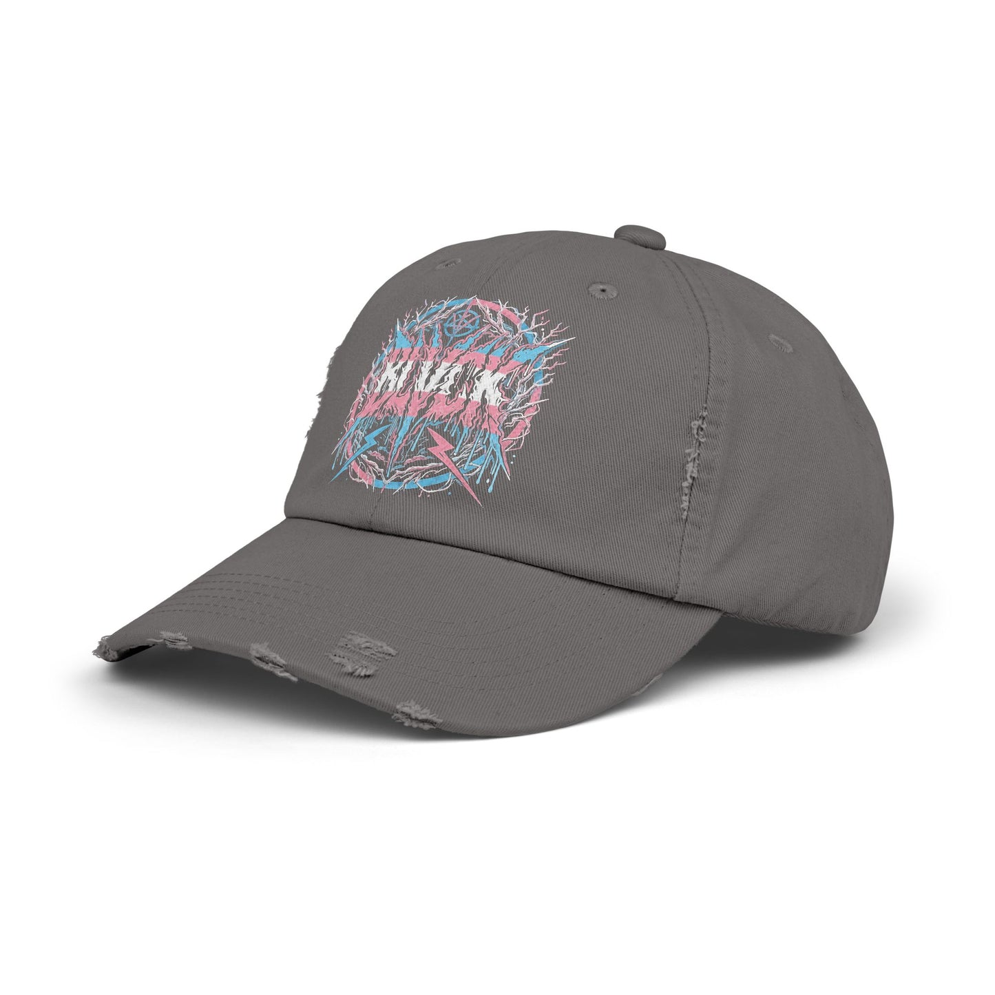 BLVCK // Trans Pride Sigil Distressed Cap