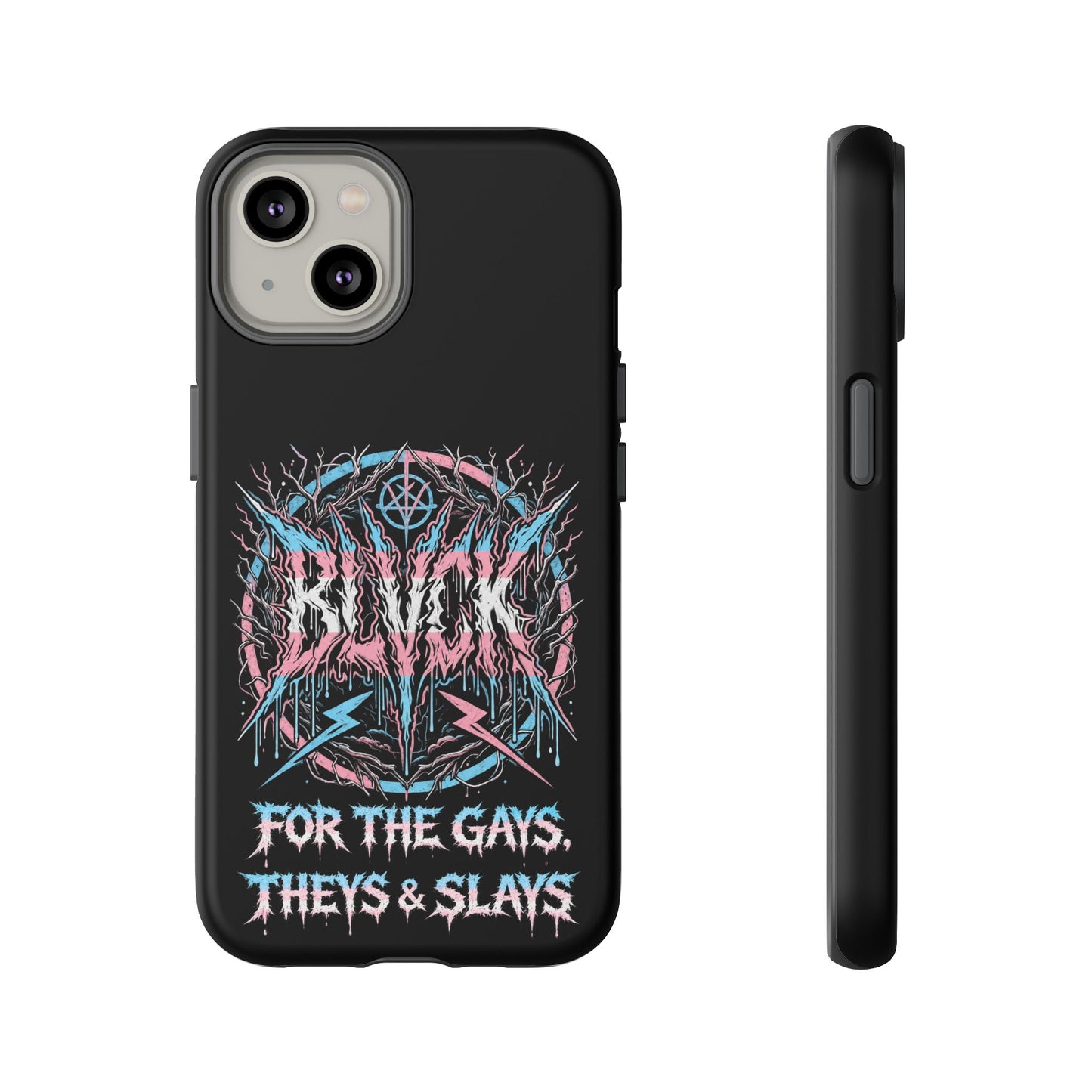 BLVCK // For the Gays, Theys & Slays (Trans Pride Edition) iPhone Case