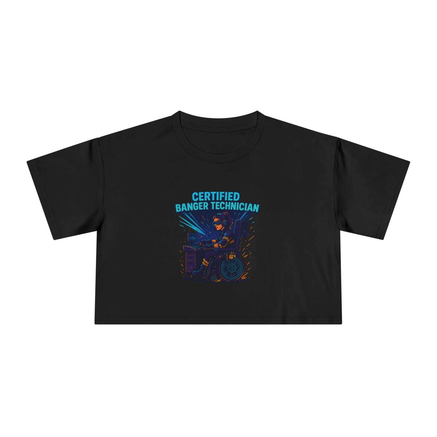 BLVCK “Certified Banger Technician” Crop Tee - Worldwide