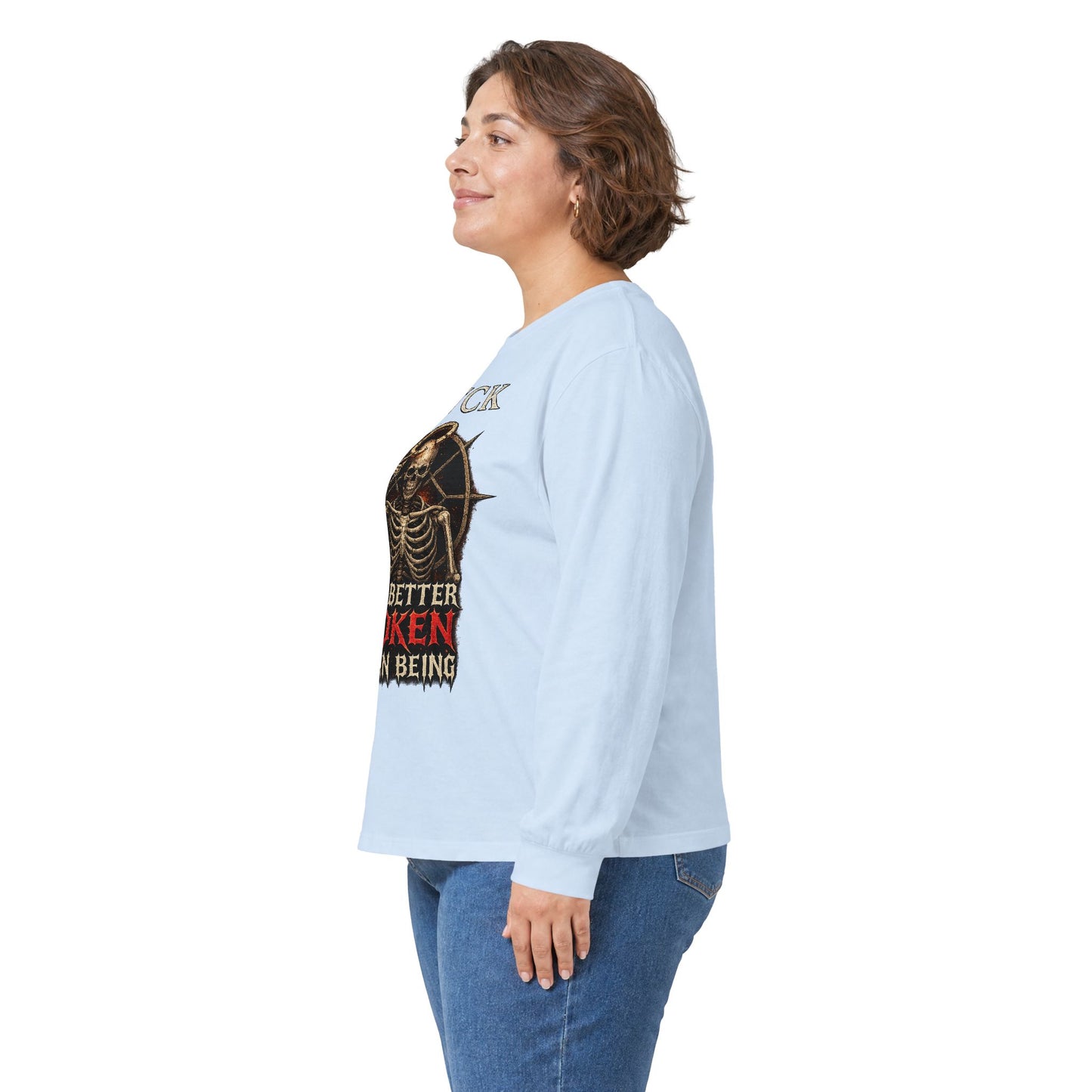 BLVCK // Better Broken Human Being - Long Sleeve Cotton Tee