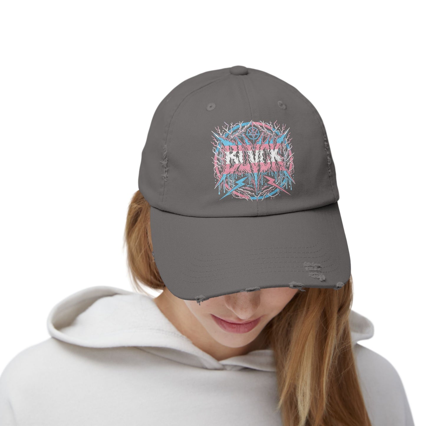 BLVCK // Trans Pride Sigil Distressed Cap