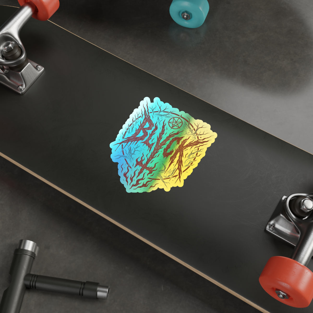 BLVCK Sigil // Holographic Sticker // Hellfire Edition