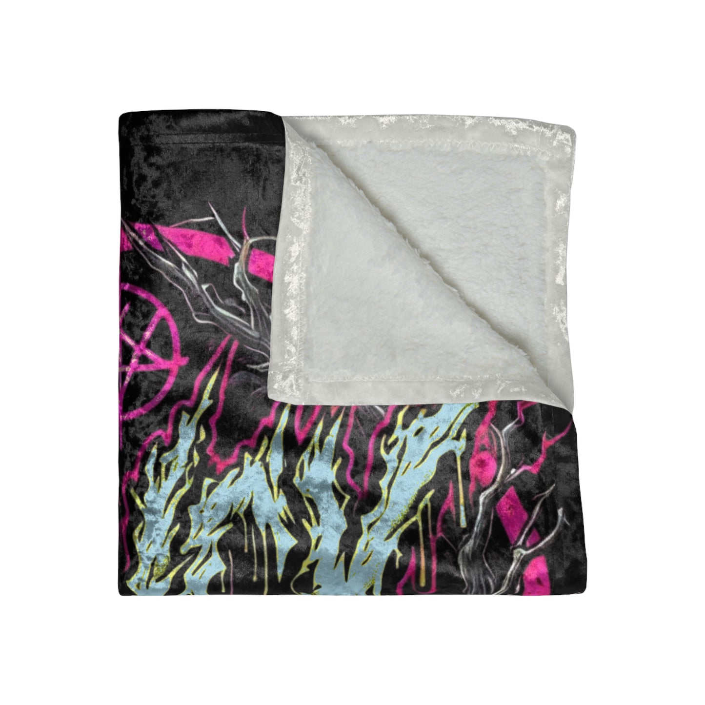 BLVCK // Transmutation Sigil // Premium Crushed Velvet Blanket
