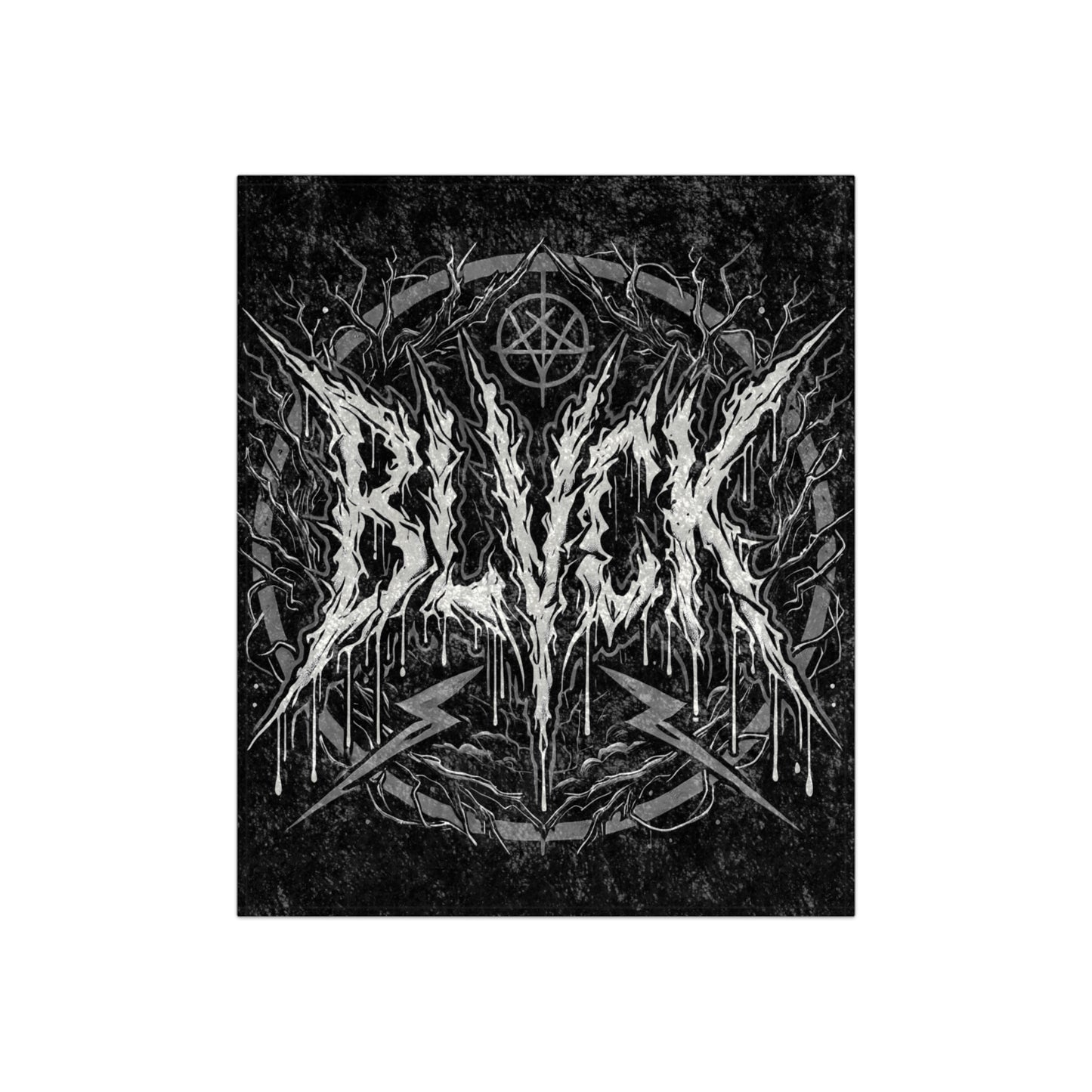 BLVCK // Obsidian Choir // Premium Crushed Velvet Blanket