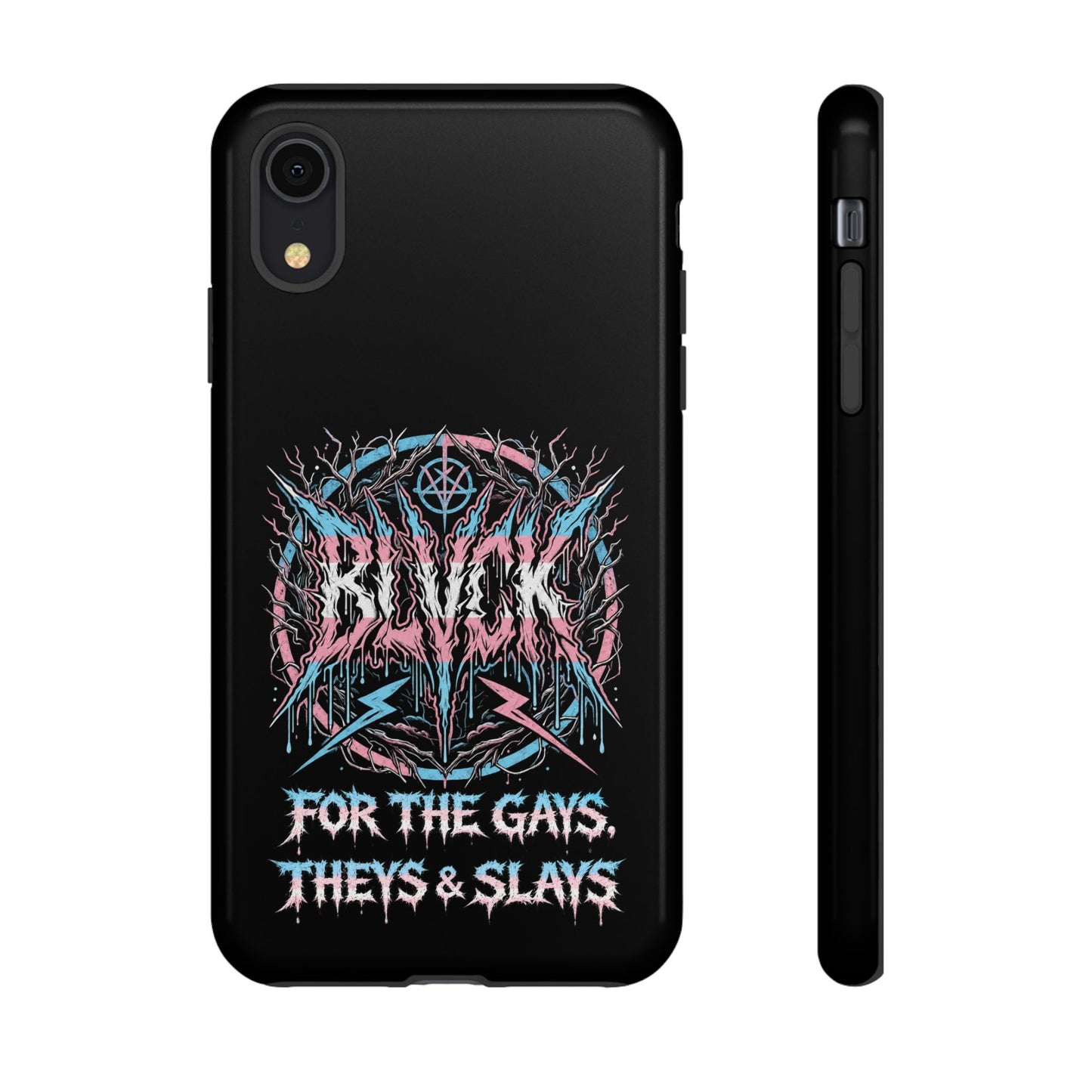 BLVCK // For the Gays, Theys & Slays (Trans Pride Edition) iPhone Case