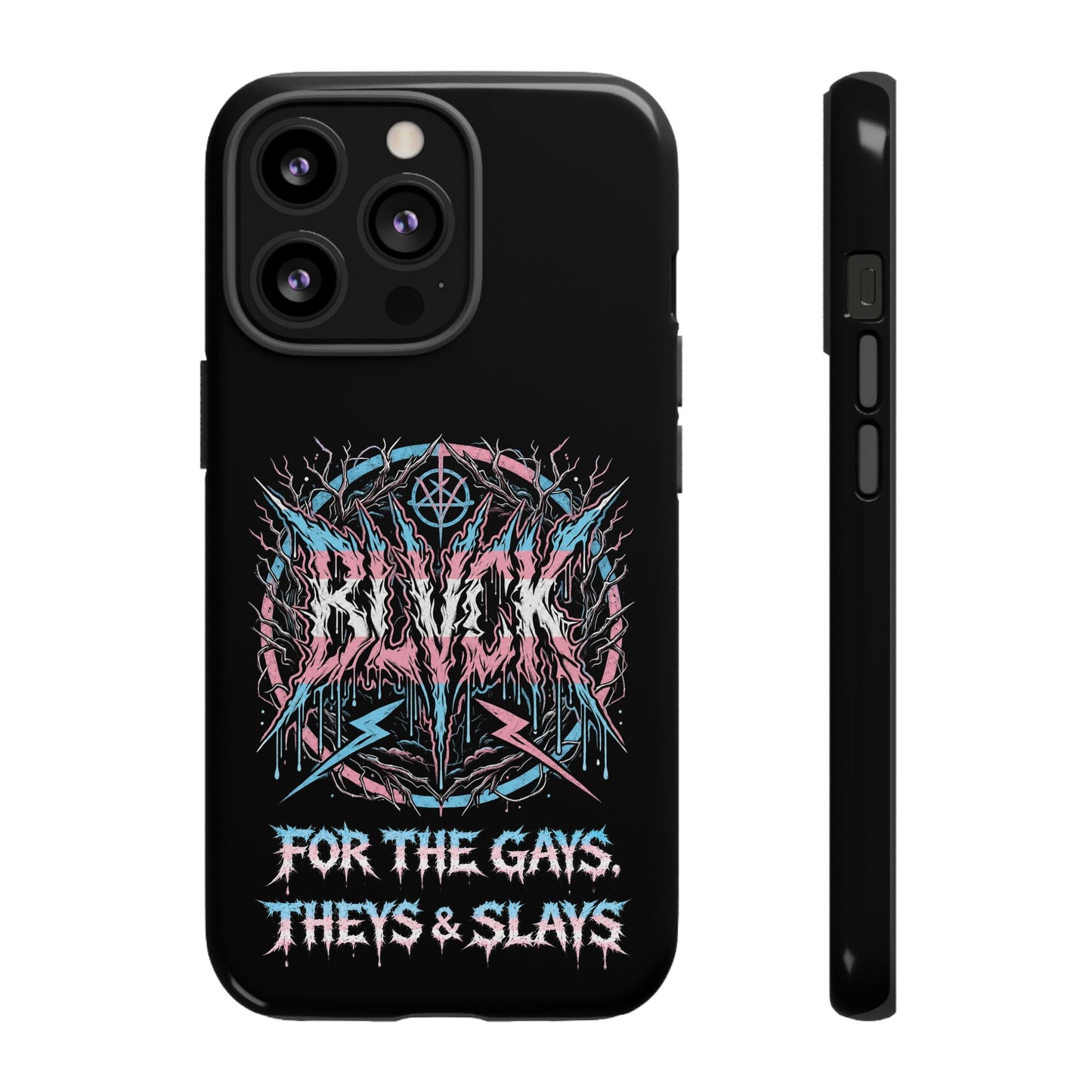BLVCK // For the Gays, Theys & Slays (Trans Pride Edition) iPhone Case