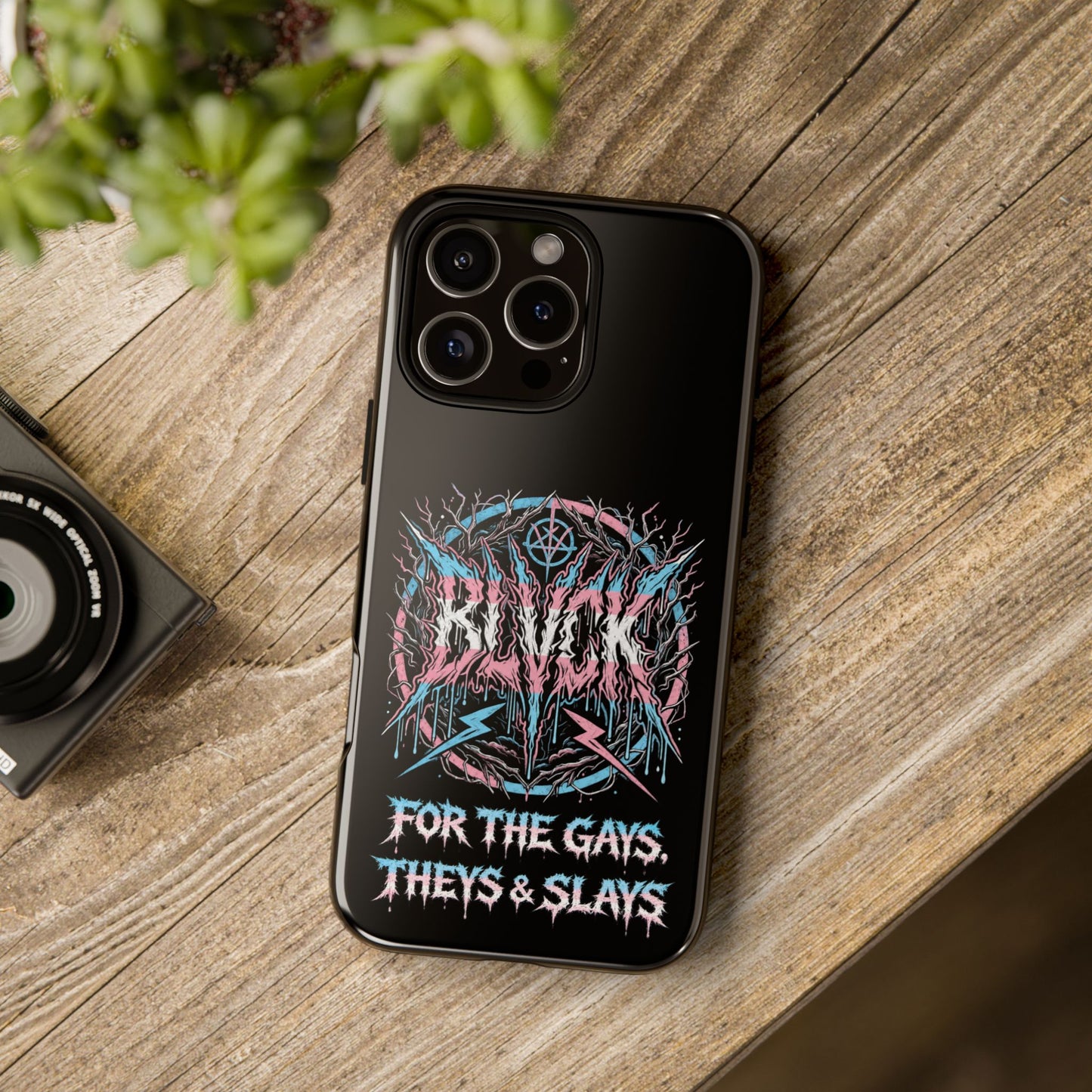 BLVCK // For the Gays, Theys & Slays (Trans Pride Edition) iPhone Case