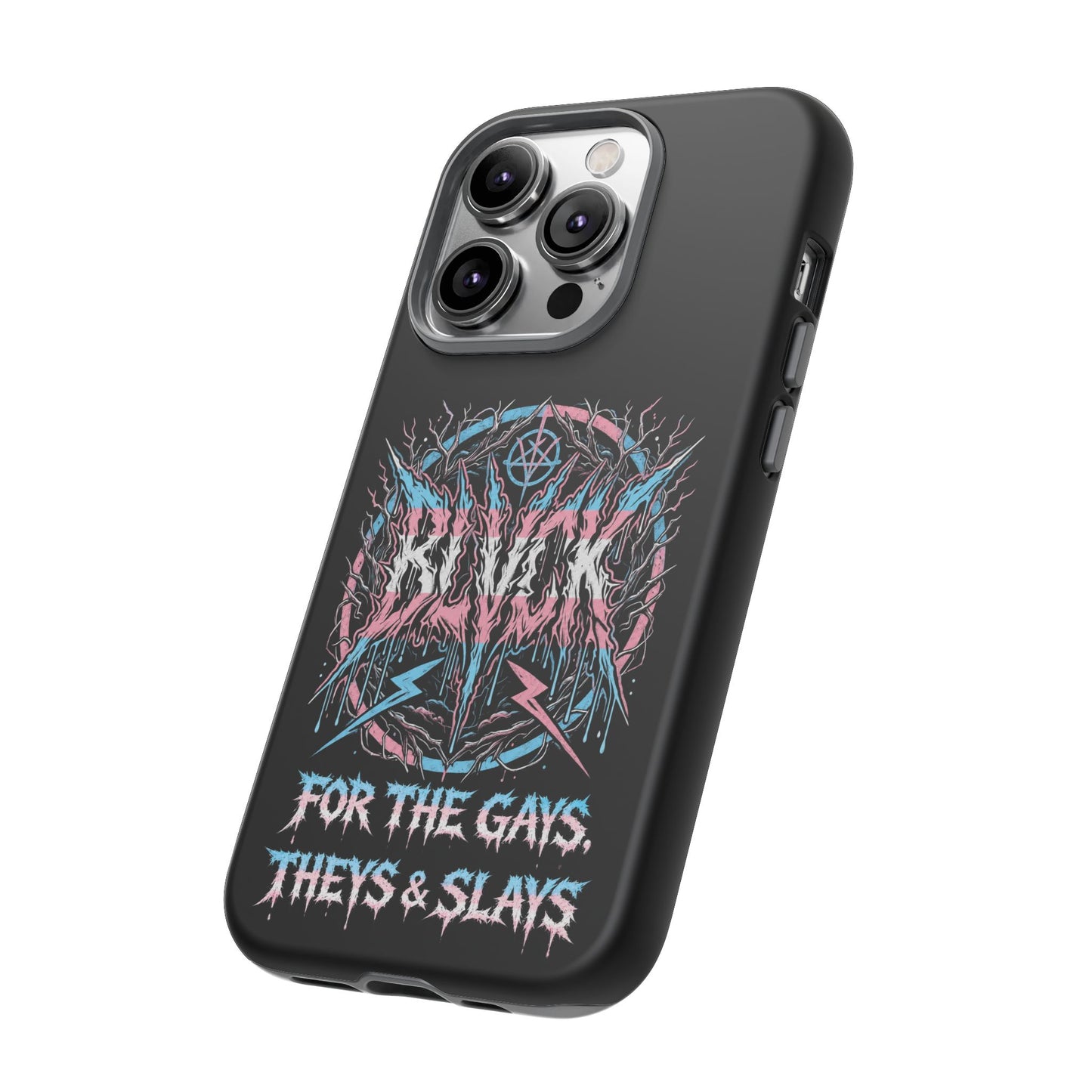 BLVCK // For the Gays, Theys & Slays (Trans Pride Edition) iPhone Case