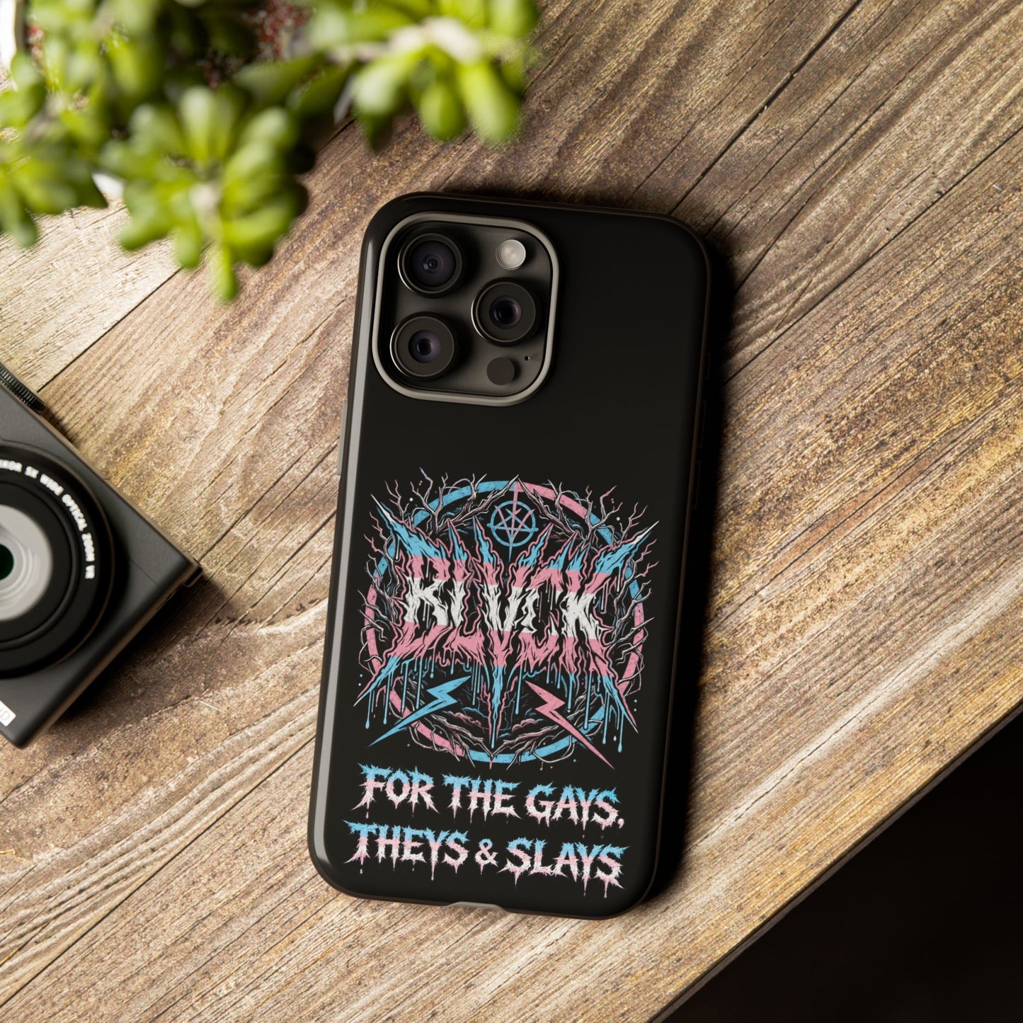 BLVCK // For the Gays, Theys & Slays (Trans Pride Edition) iPhone Case