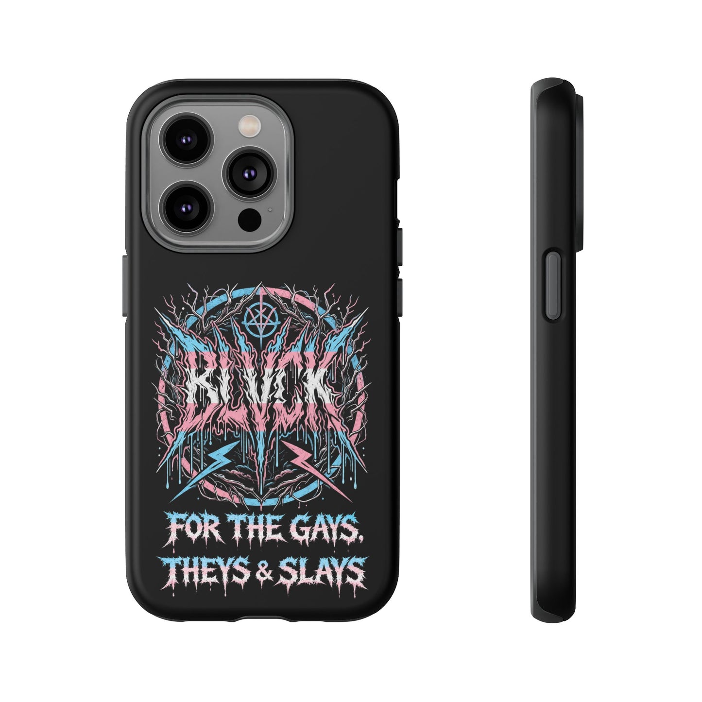 BLVCK // For the Gays, Theys & Slays (Trans Pride Edition) iPhone Case