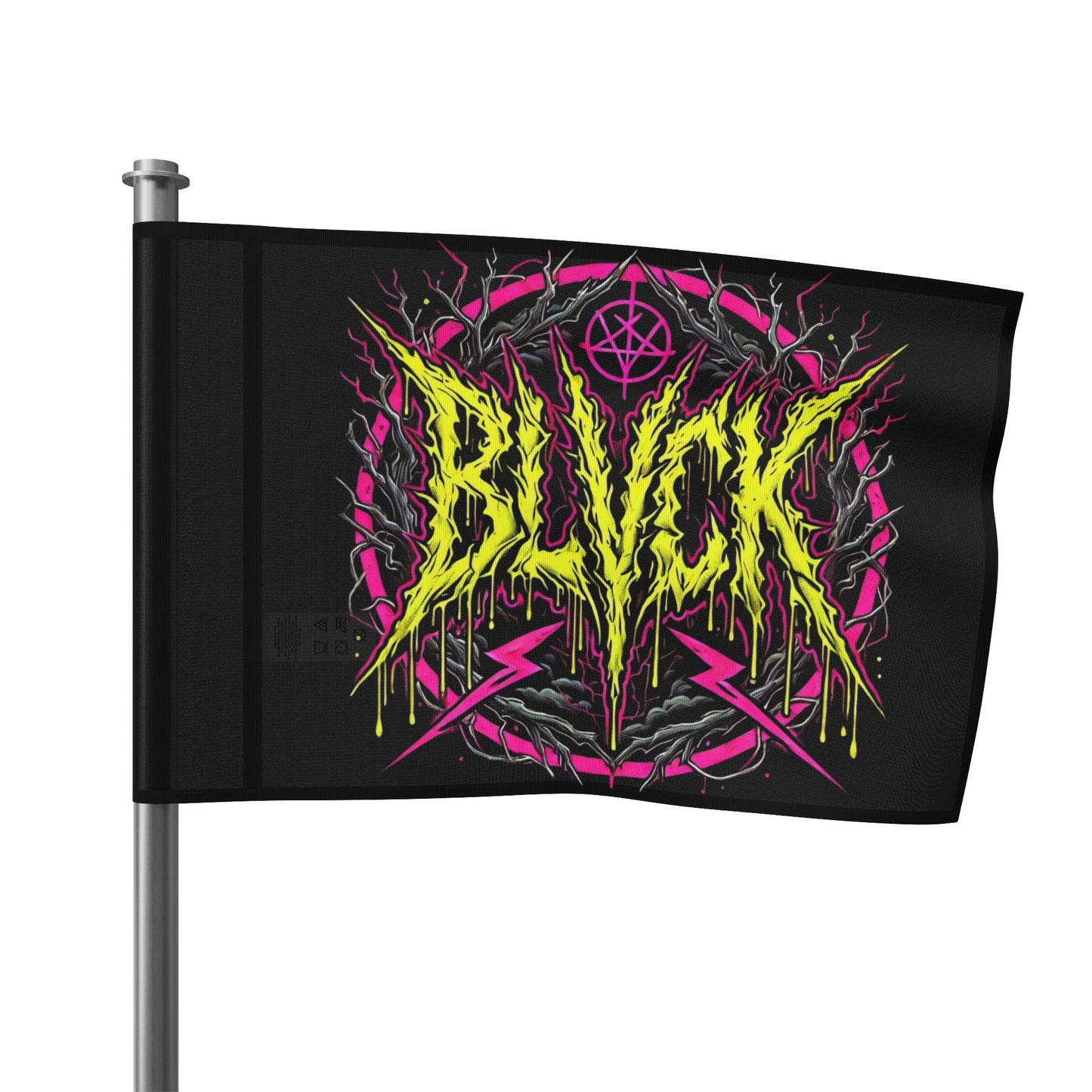 BLVCK Sigil Flag // Neon Inferno Edition