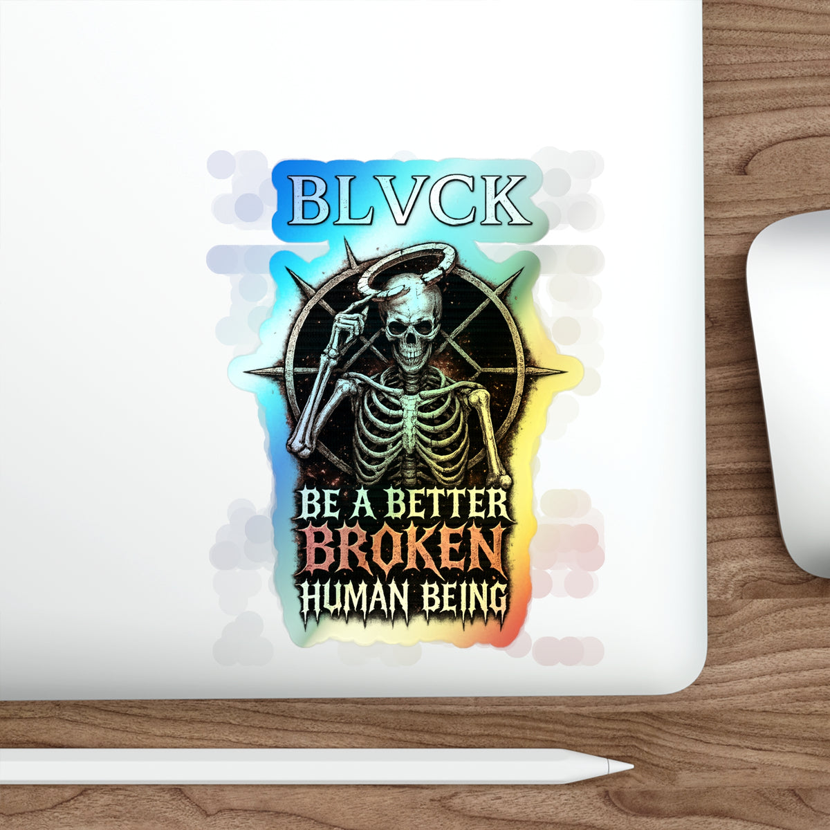BLVCK // Holographic Sticker // Better Broken Human Being Edition
