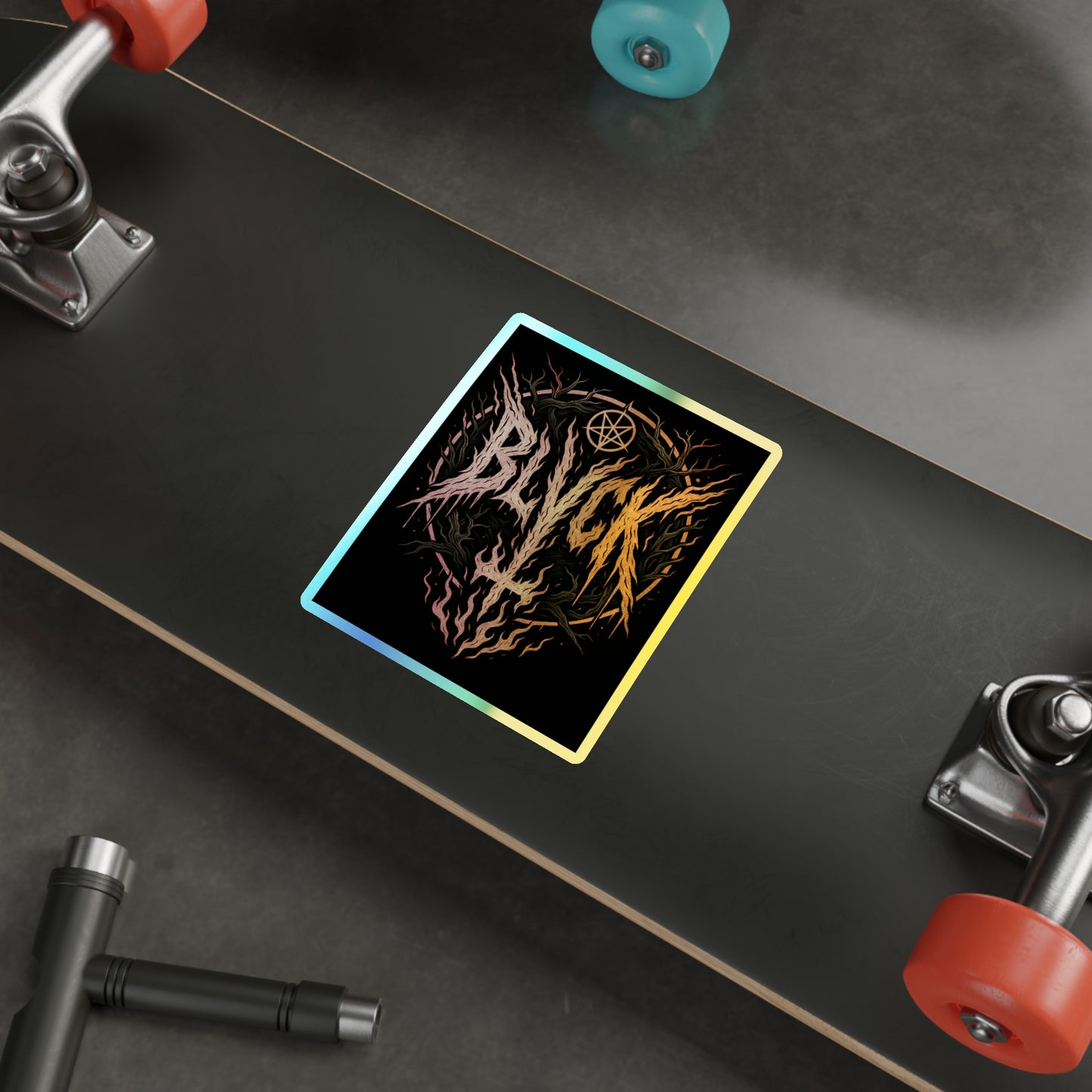 BLVCK // Holographic Sticker // Hellfire Edition