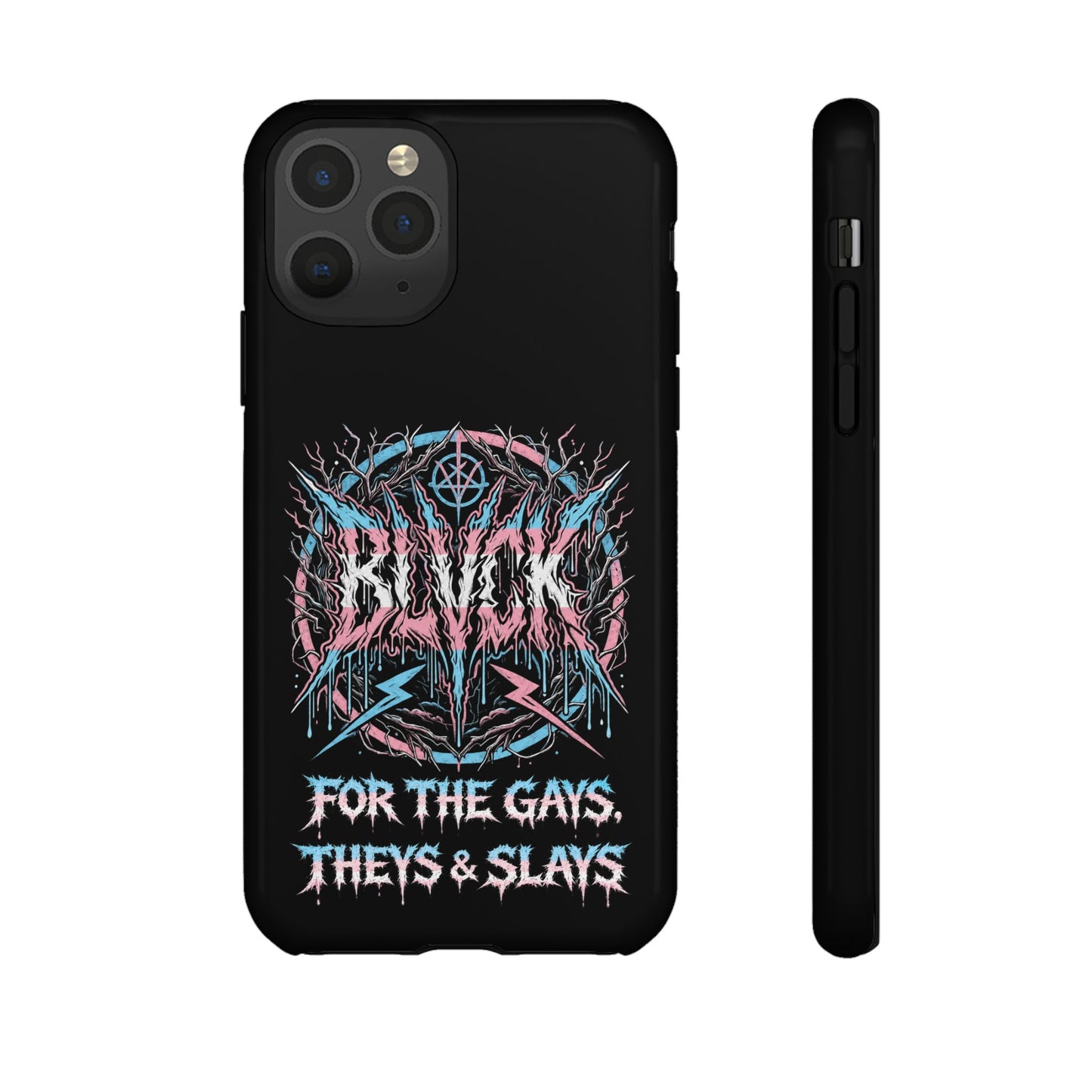 BLVCK // For the Gays, Theys & Slays (Trans Pride Edition) iPhone Case