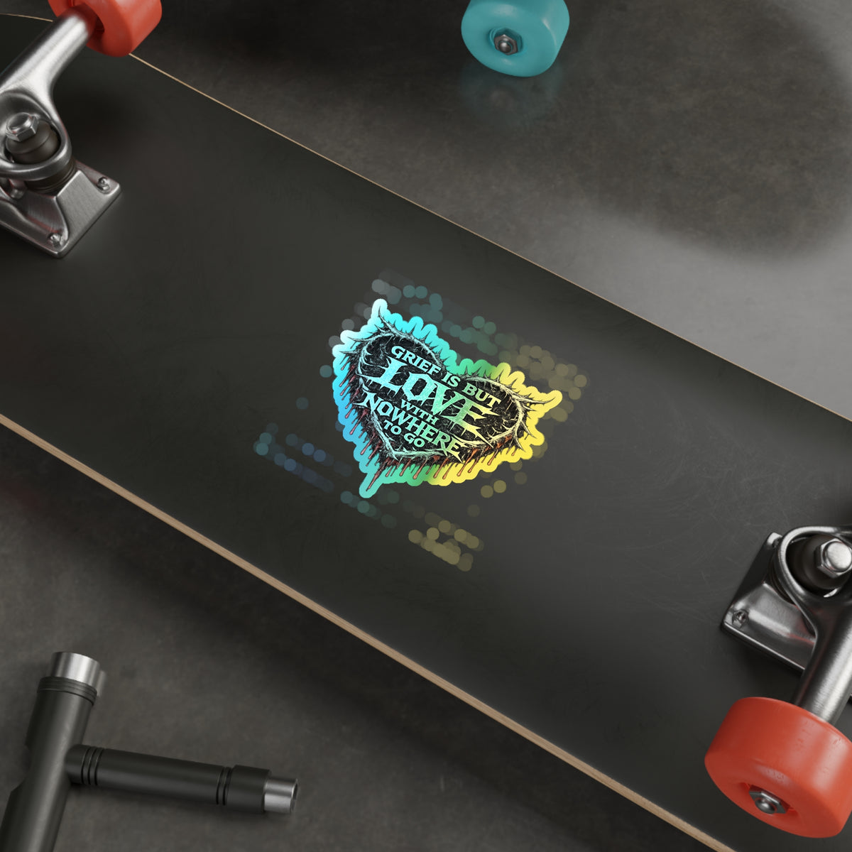BLVCK // Holographic Sticker // Grief Is Love Edition