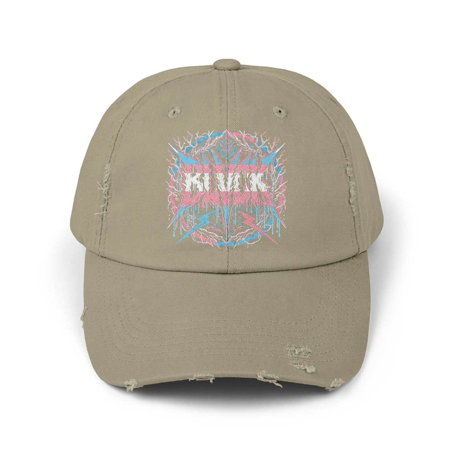 BLVCK // Trans Pride Sigil Distressed Cap
