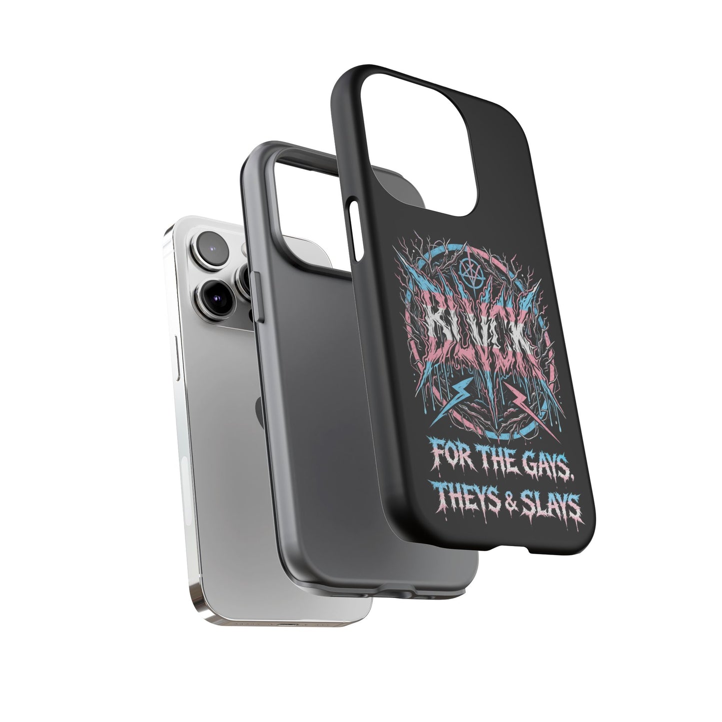 BLVCK // For the Gays, Theys & Slays (Trans Pride Edition) iPhone Case