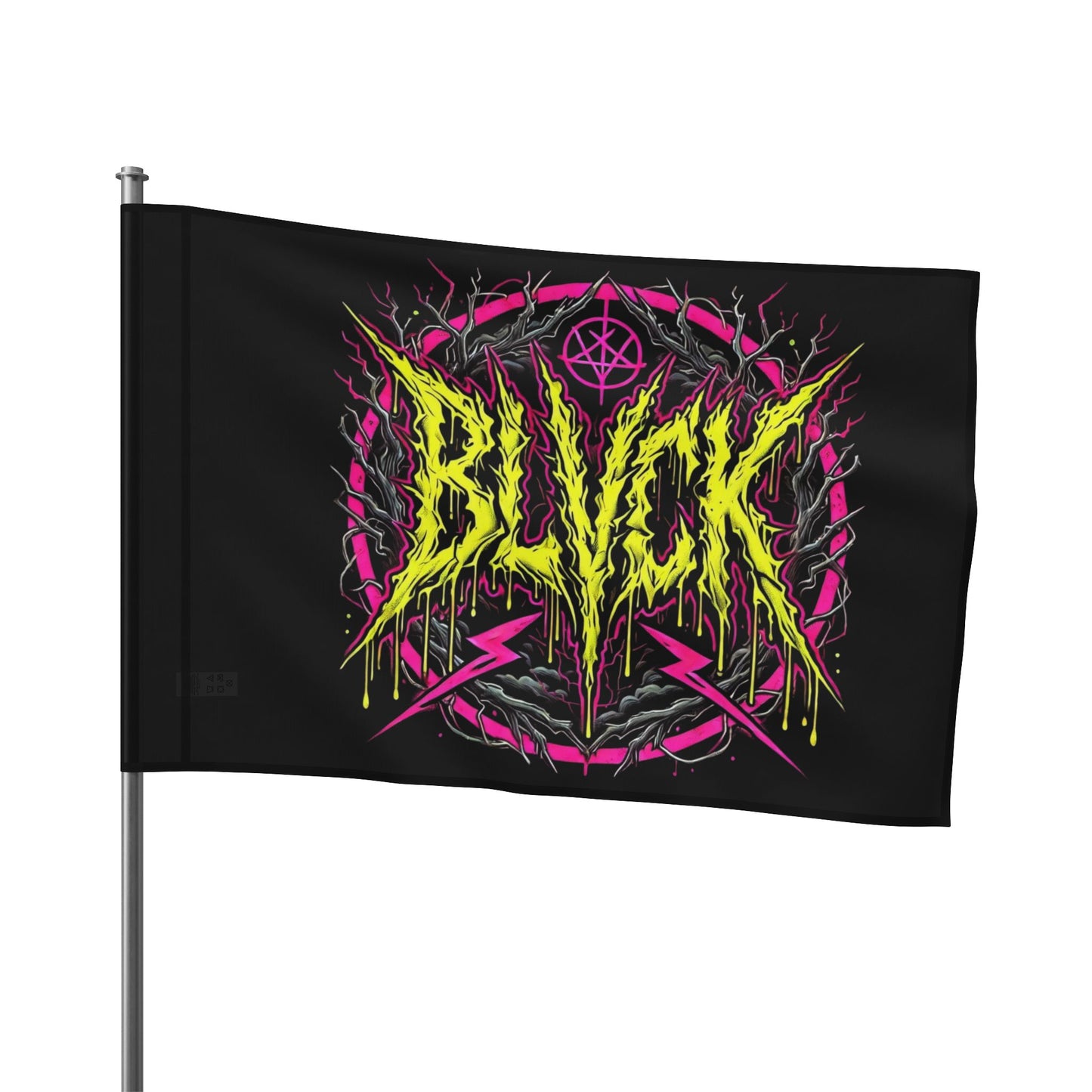 BLVCK Sigil Flag // Neon Inferno Edition