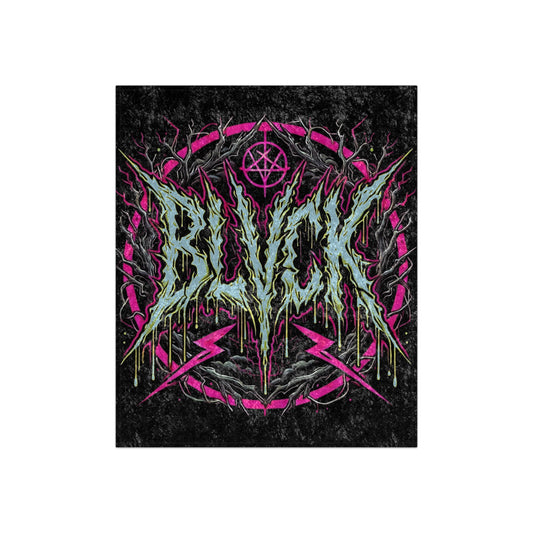BLVCK // Transmutation Sigil // Premium Crushed Velvet Blanket