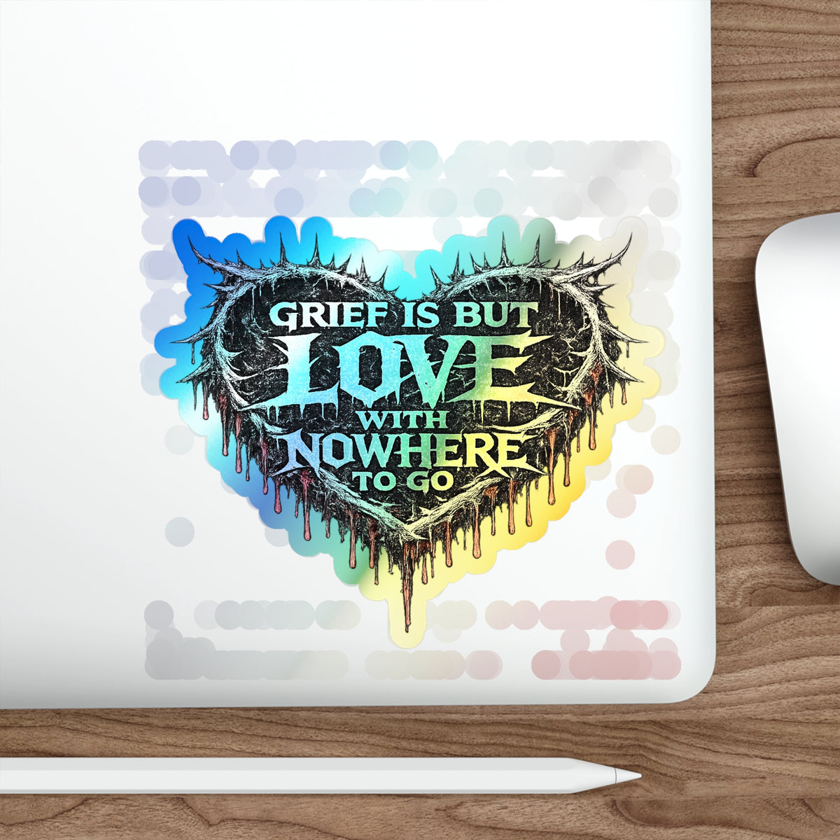 BLVCK // Holographic Sticker // Grief Is Love Edition