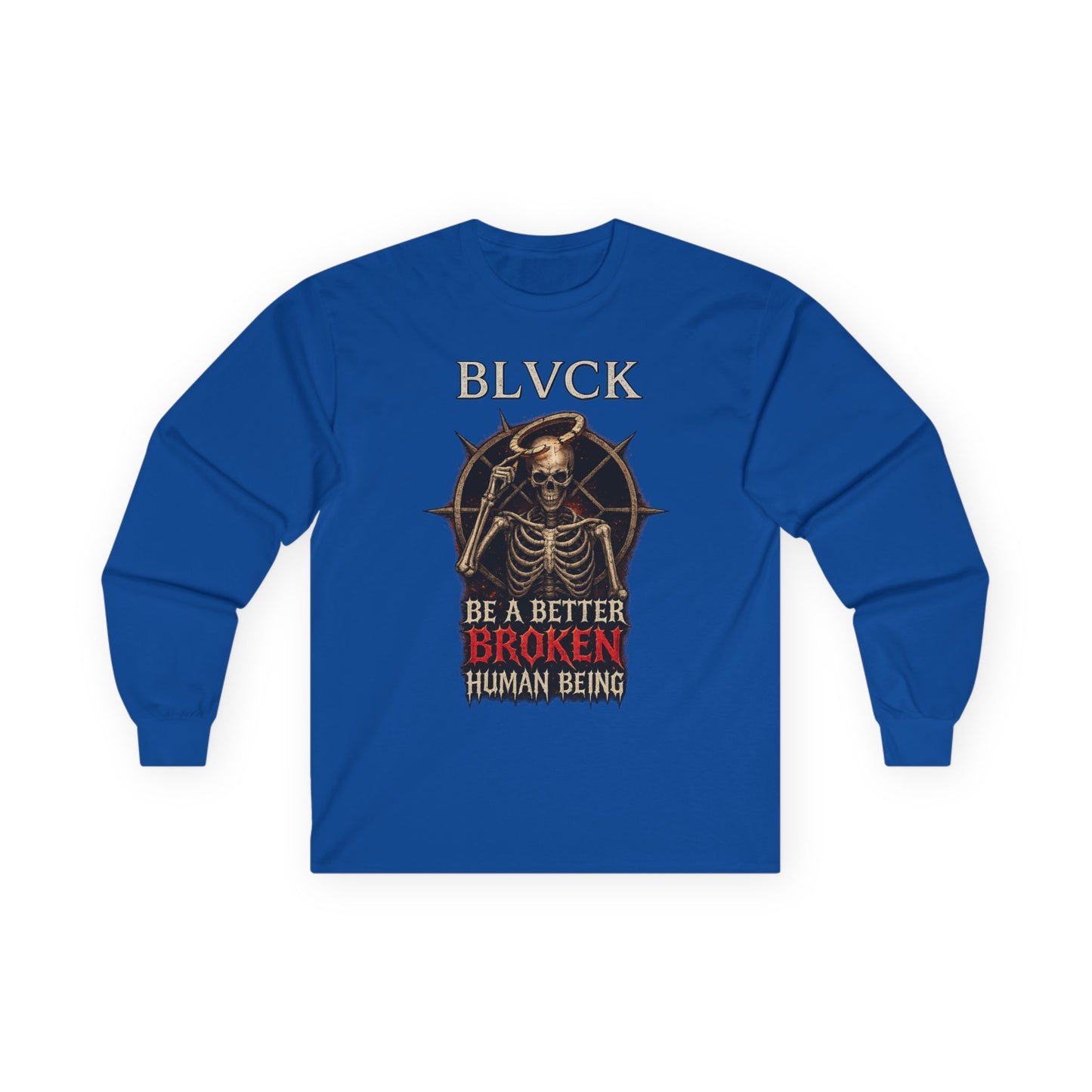 BLVCK // Better Broken Human Being - Long Sleeve Cotton Tee