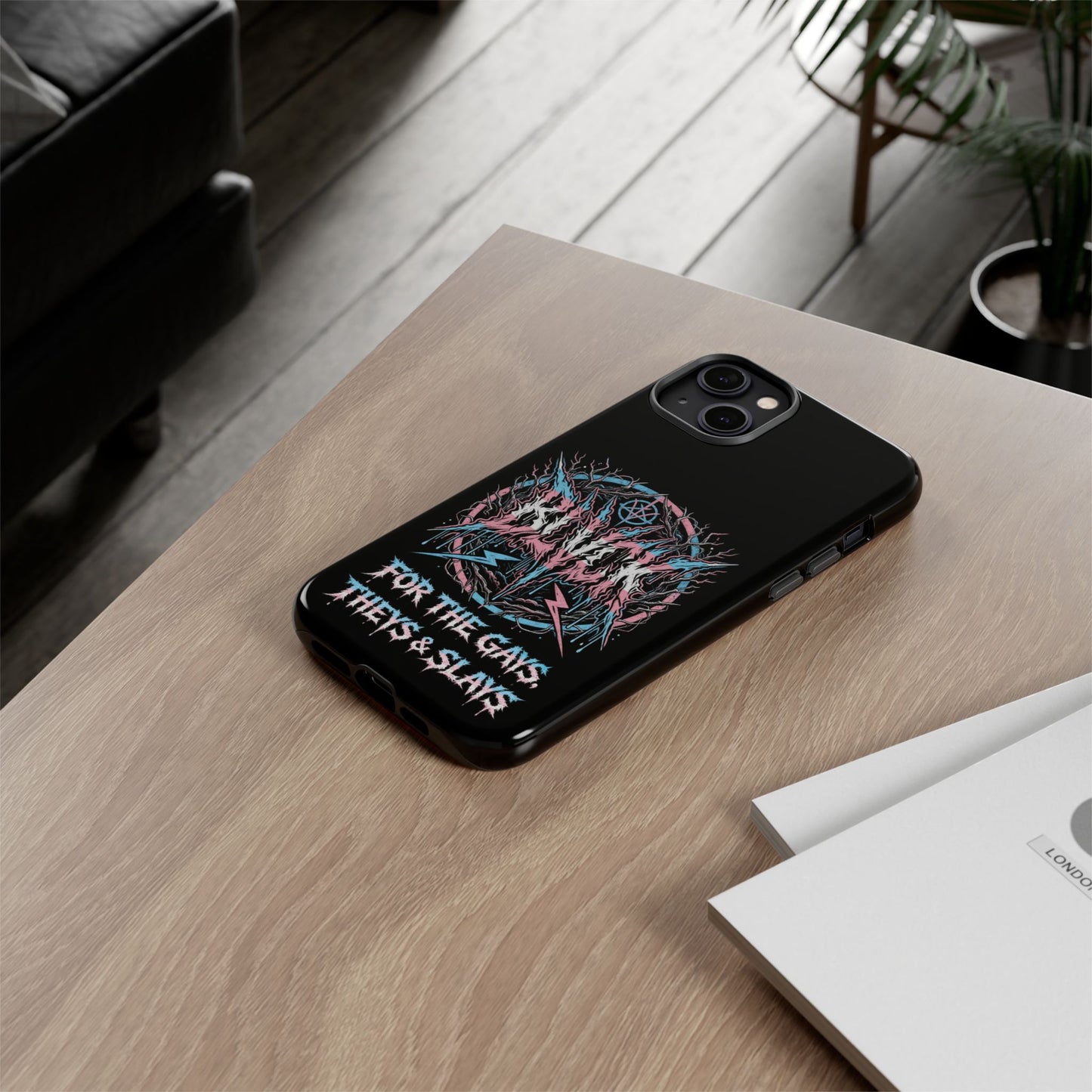 BLVCK // For the Gays, Theys & Slays (Trans Pride Edition) iPhone Case