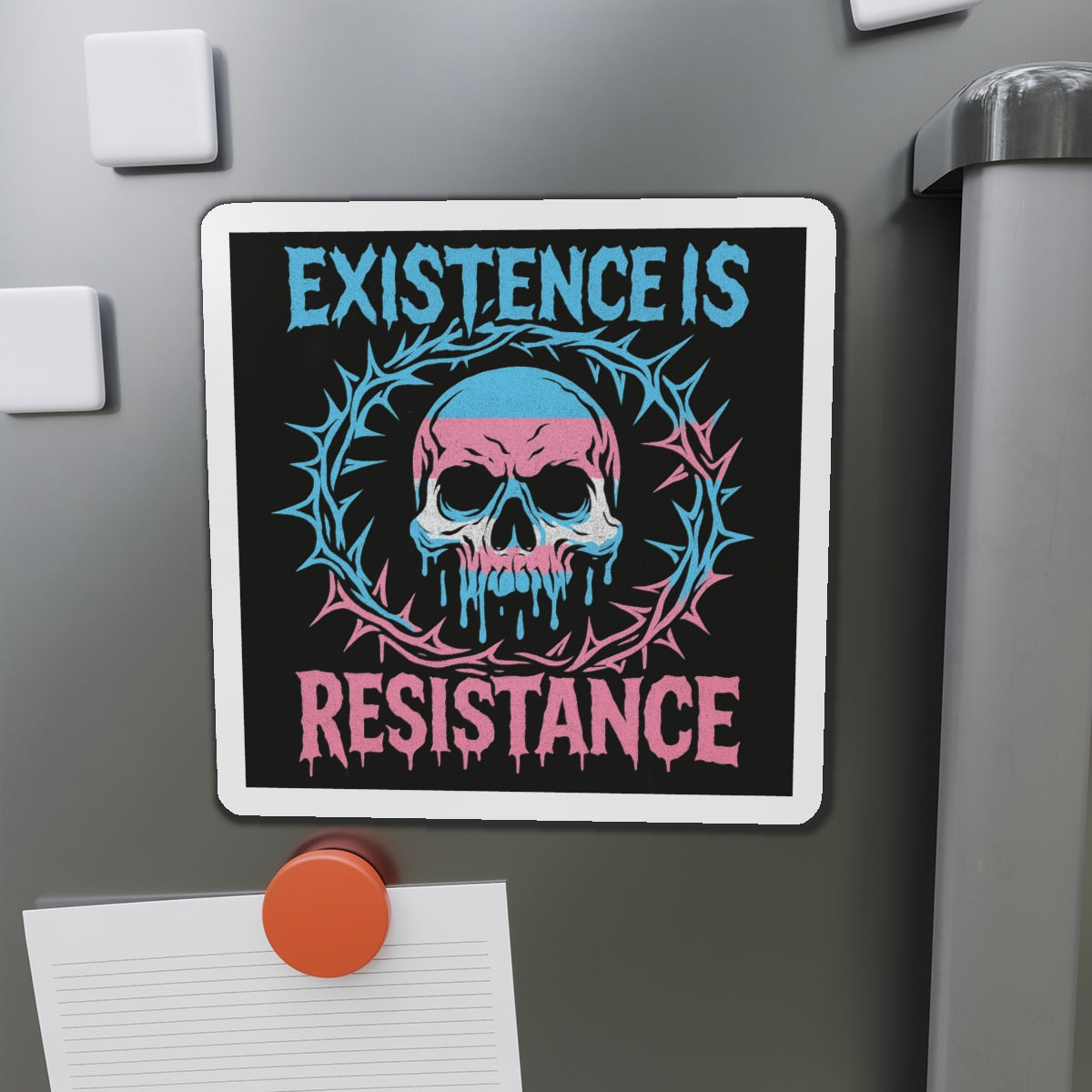 Existence Is Resistance // BLVCK Die-Cut Magnet