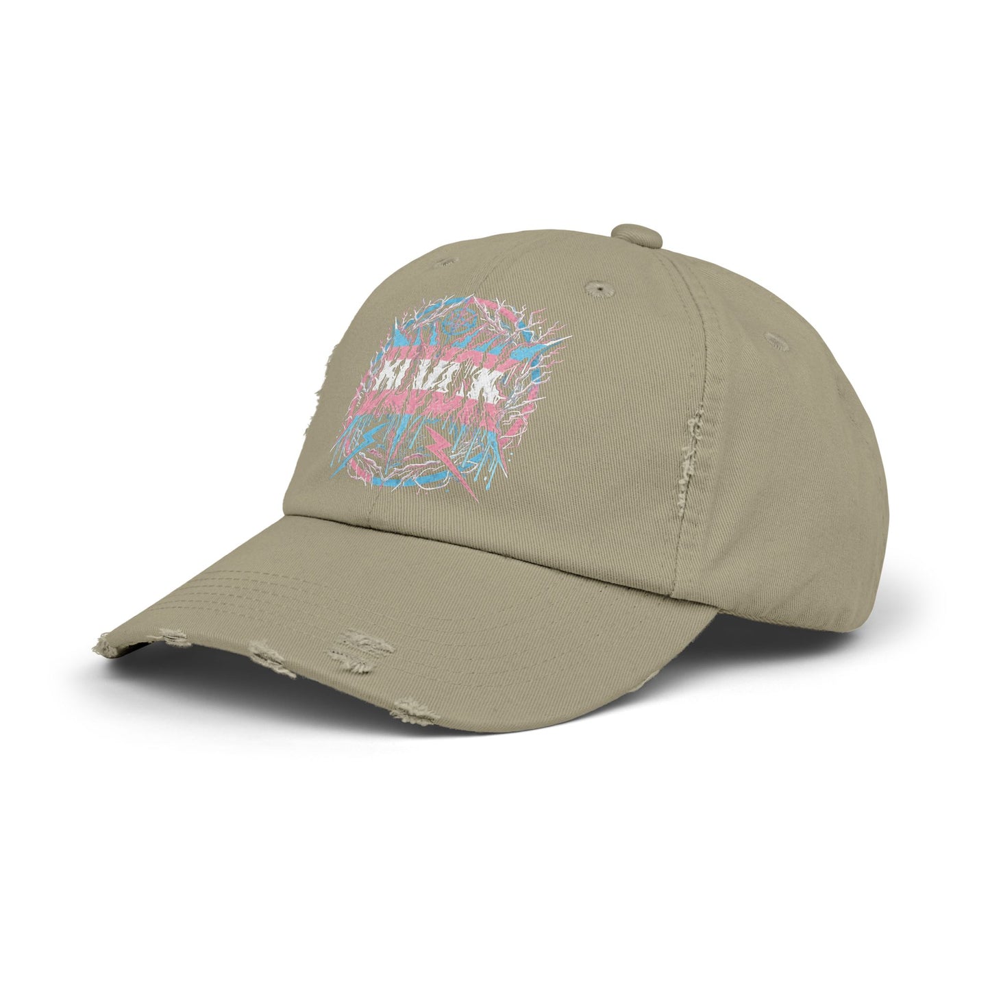BLVCK // Trans Pride Sigil Distressed Cap