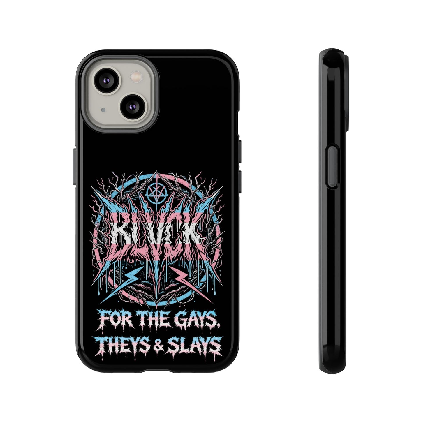BLVCK // For the Gays, Theys & Slays (Trans Pride Edition) iPhone Case