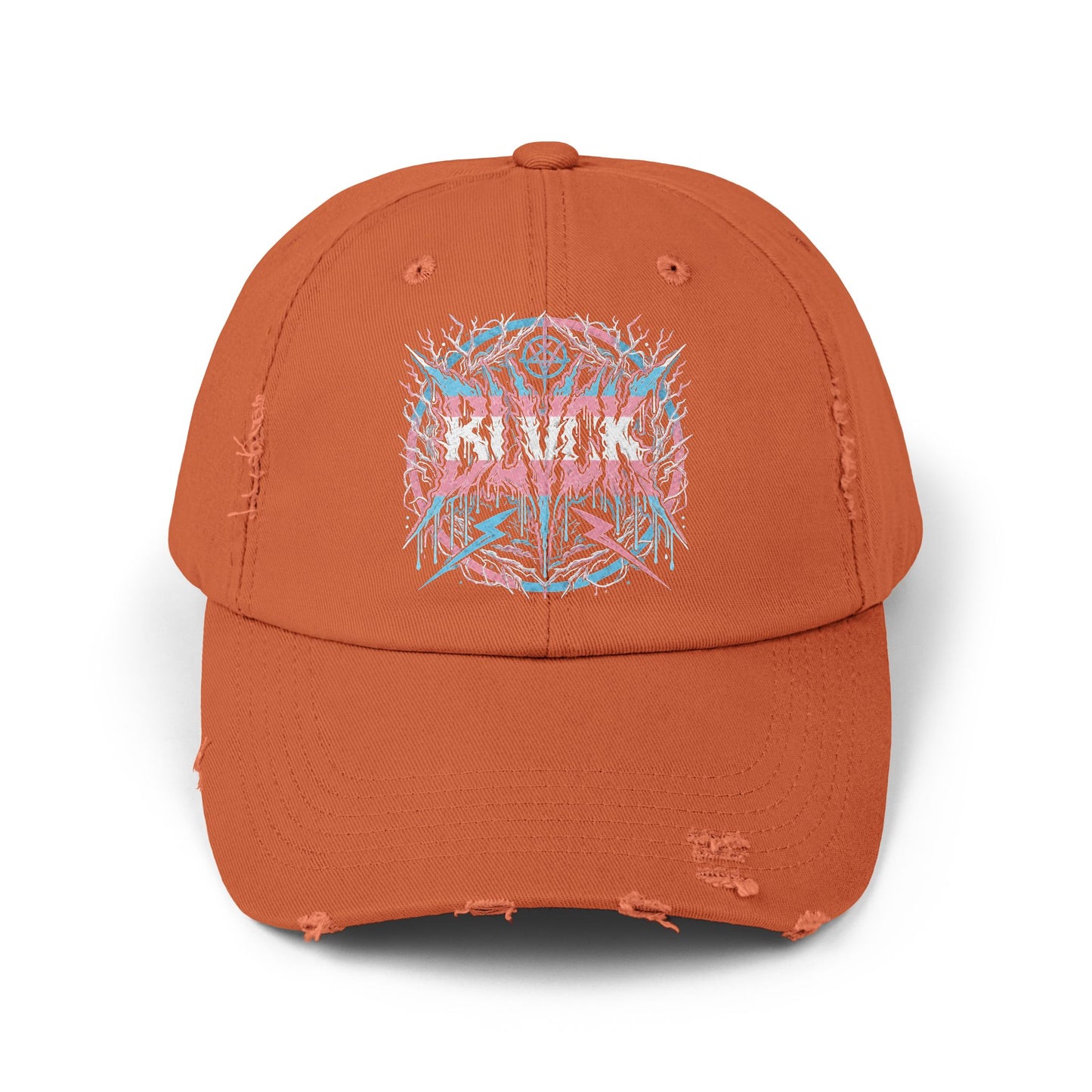 BLVCK // Trans Pride Sigil Distressed Cap