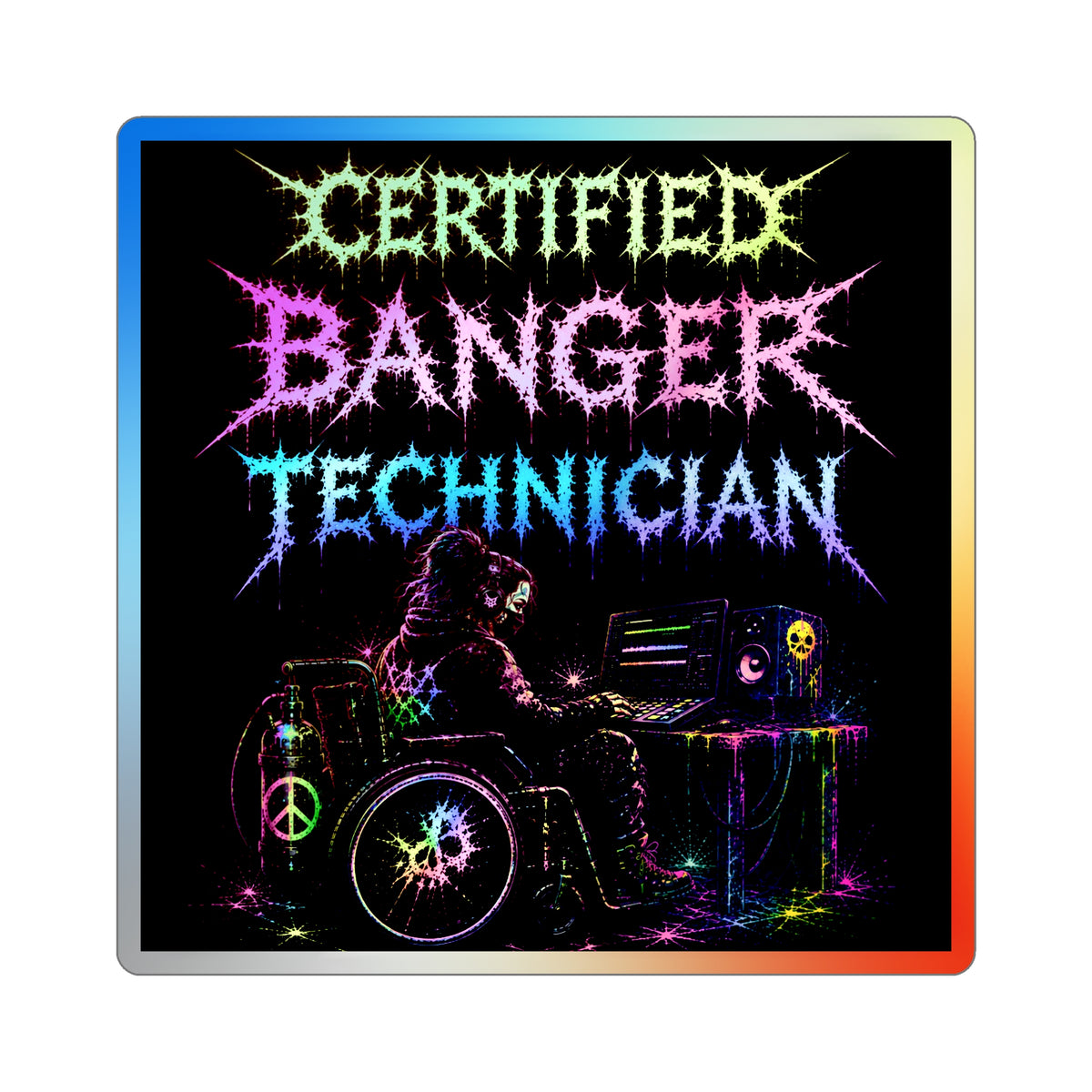 CERTIFIED BANGER TECHNICIAN // BLVCK Holographic Sticker