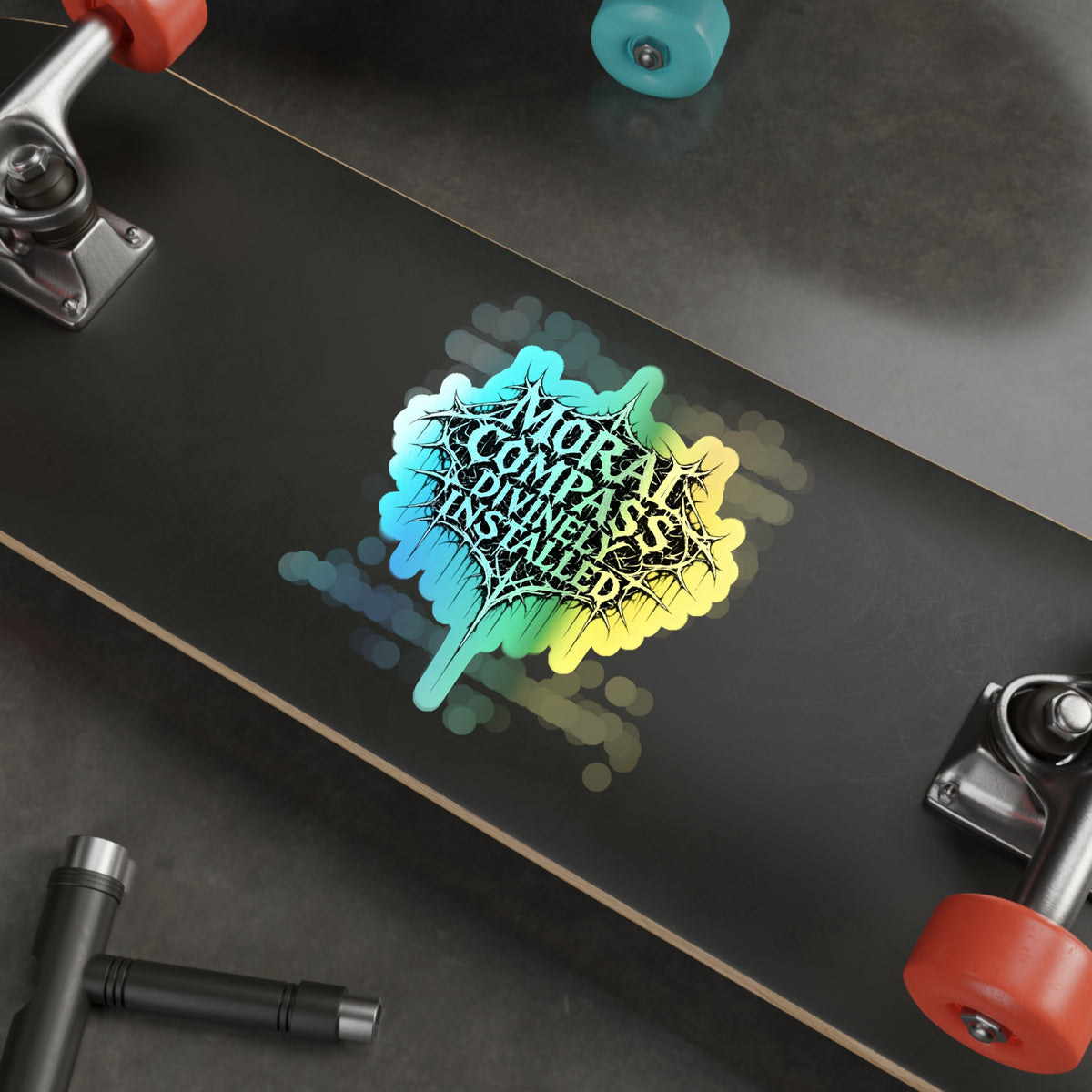 BLVCK // Holographic Sticker // Moral Compass Edition