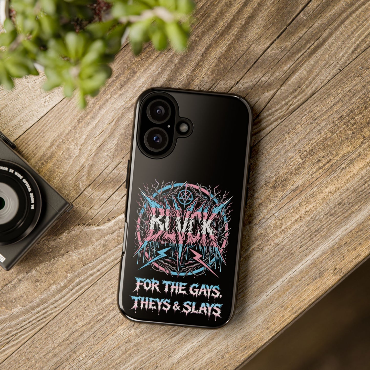 BLVCK // For the Gays, Theys & Slays (Trans Pride Edition) iPhone Case