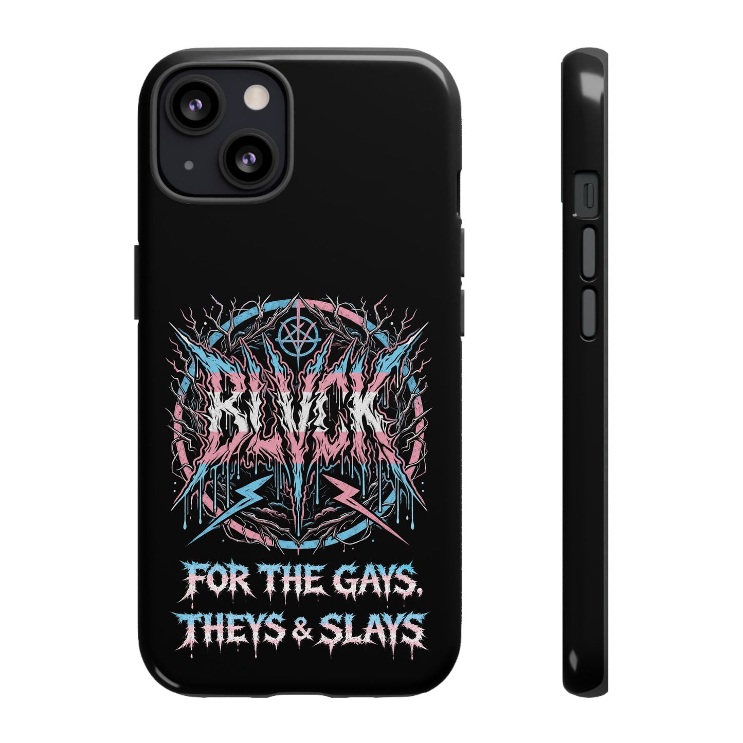 BLVCK // For the Gays, Theys & Slays (Trans Pride Edition) iPhone Case