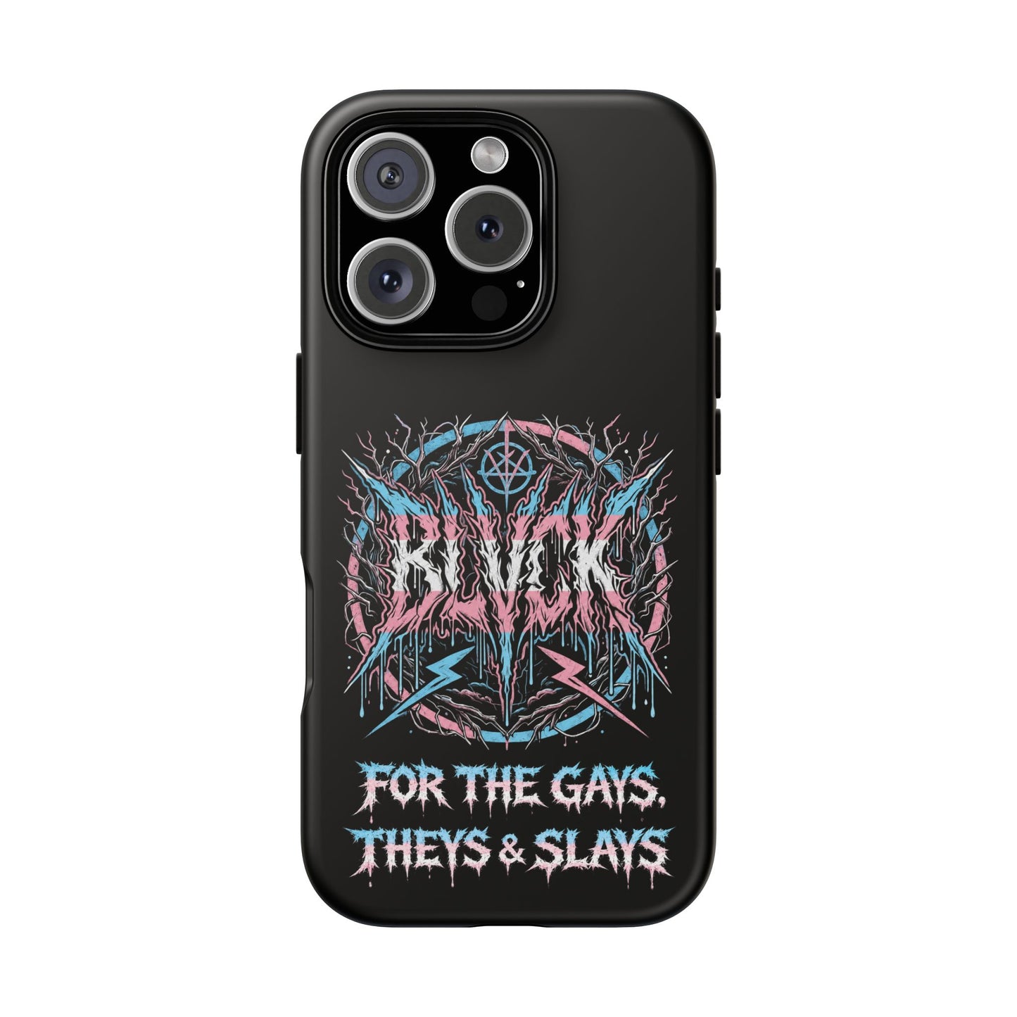 BLVCK // For the Gays, Theys & Slays (Trans Pride Edition) iPhone Case