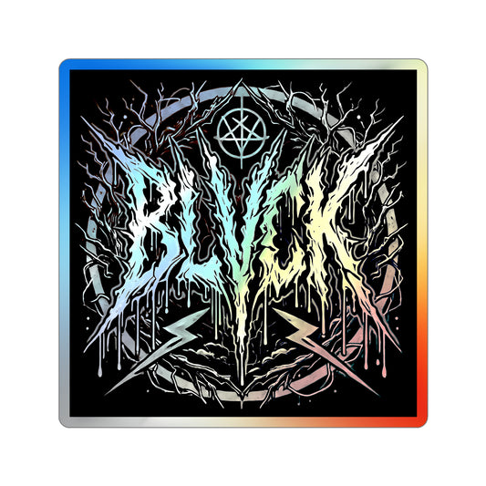 BLVCK Sigil // Holographic Sticker // Monochrome Edition