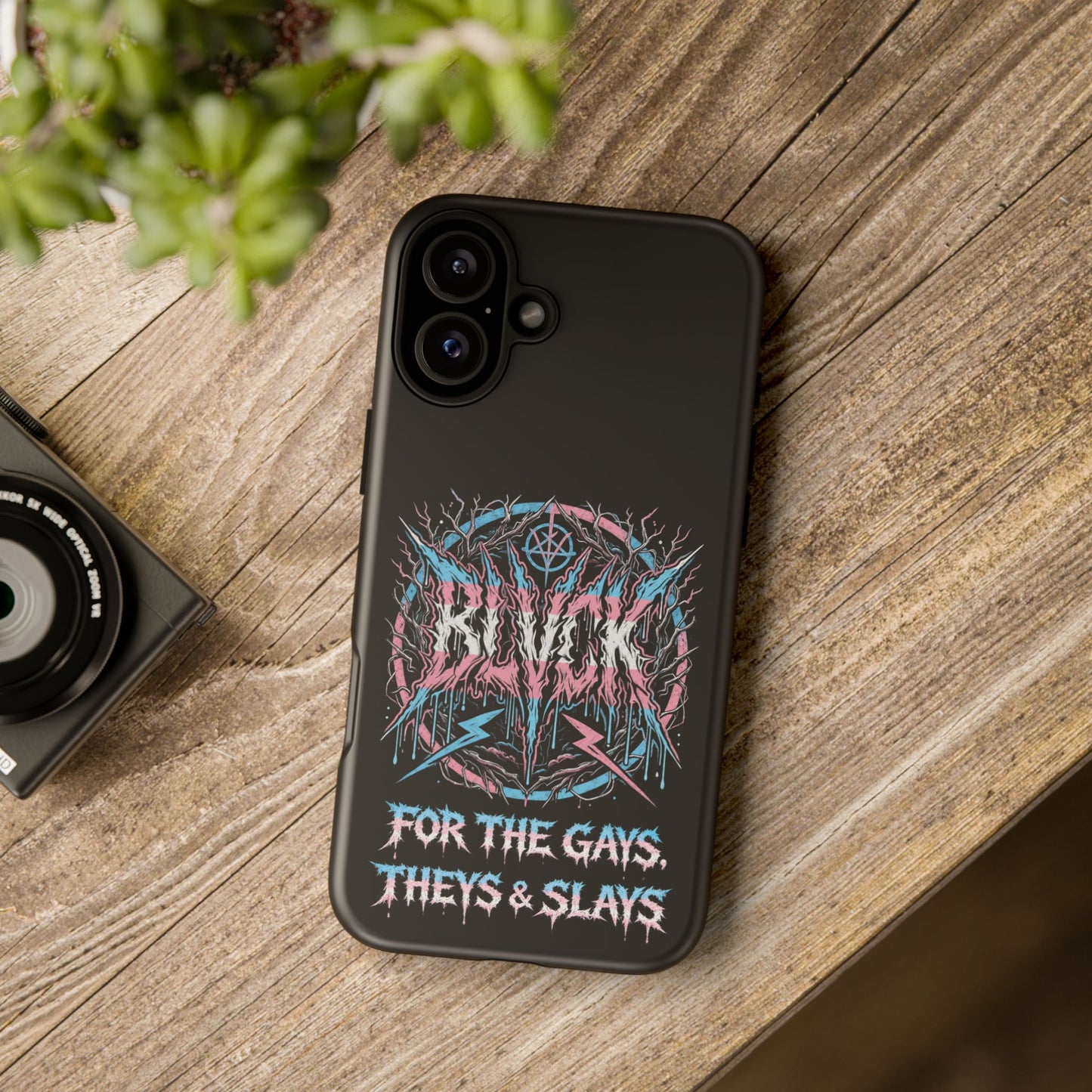 BLVCK // For the Gays, Theys & Slays (Trans Pride Edition) iPhone Case