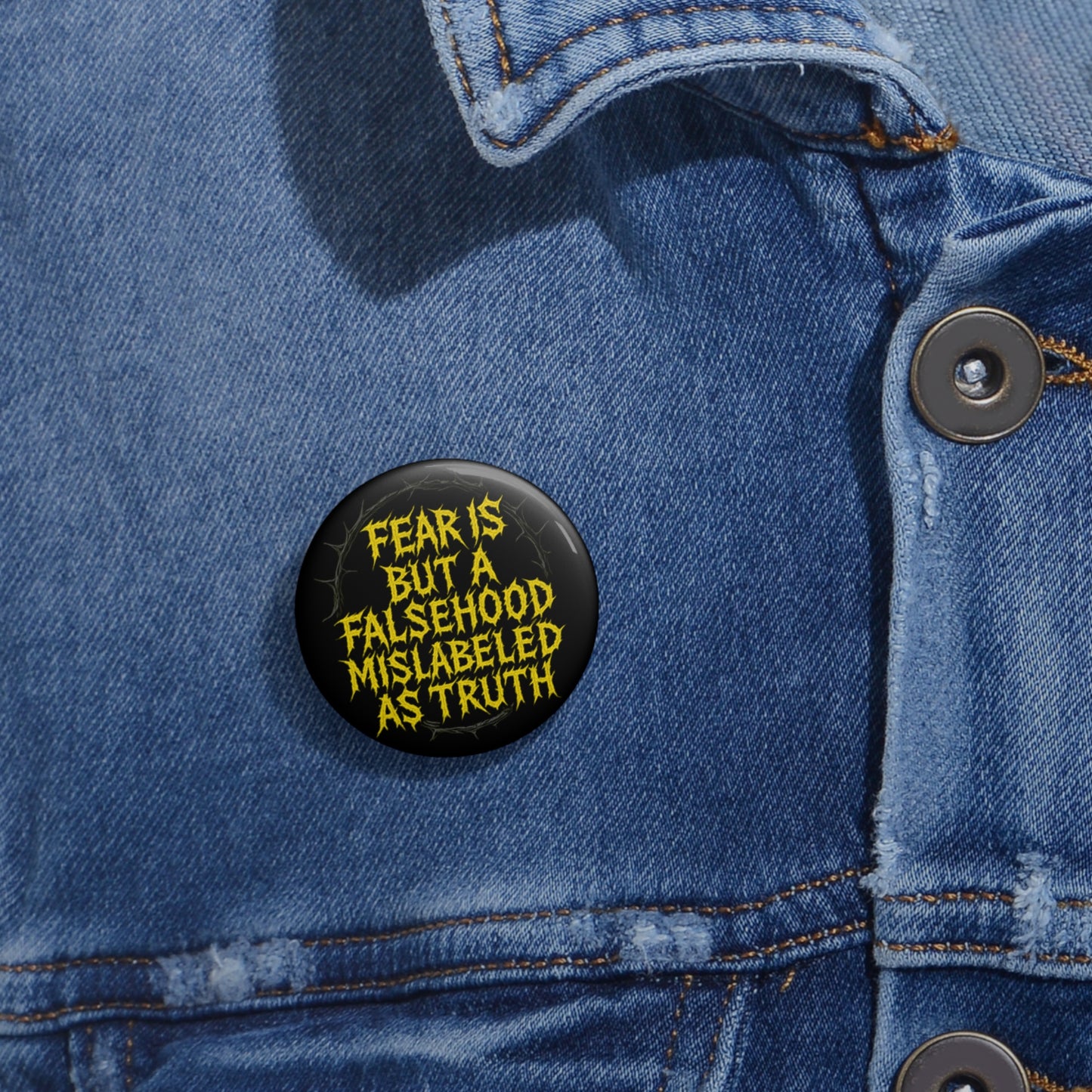 BLVCK // Fear is a Falsehood Enamel Pin
