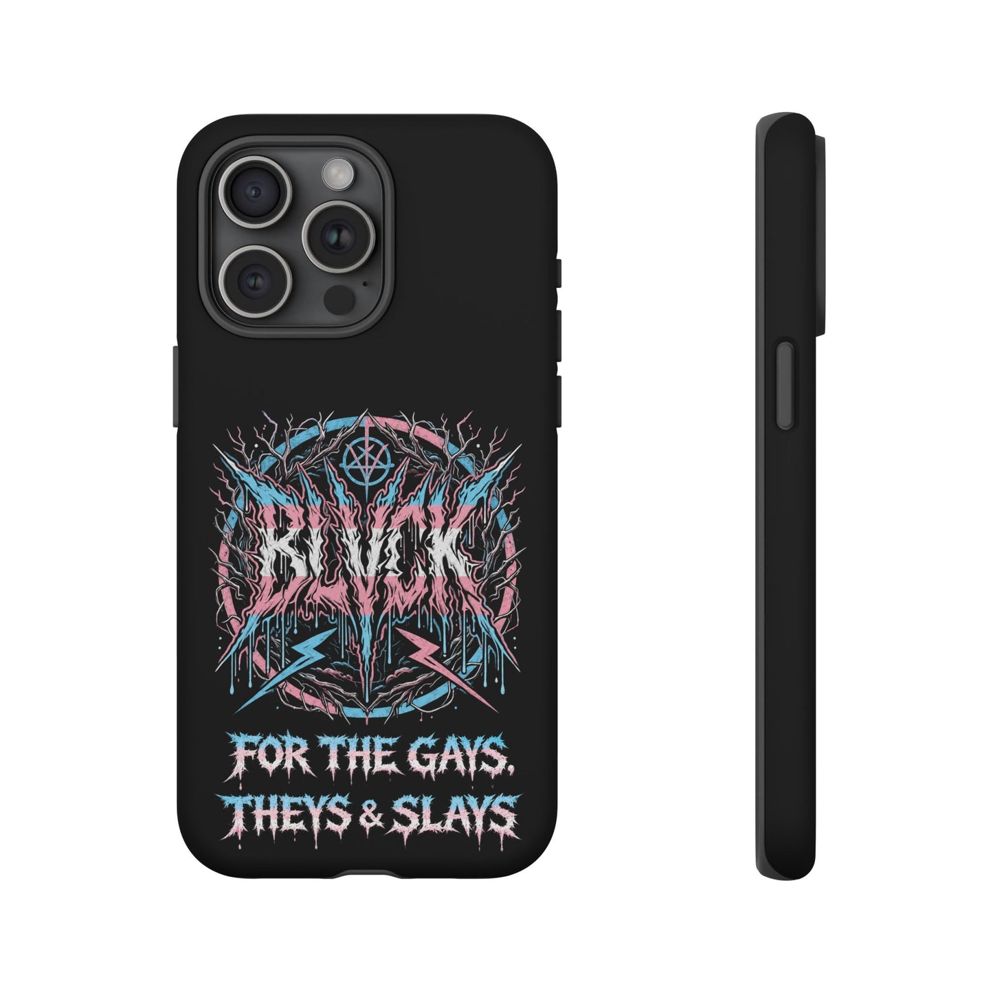 BLVCK // For the Gays, Theys & Slays (Trans Pride Edition) iPhone Case