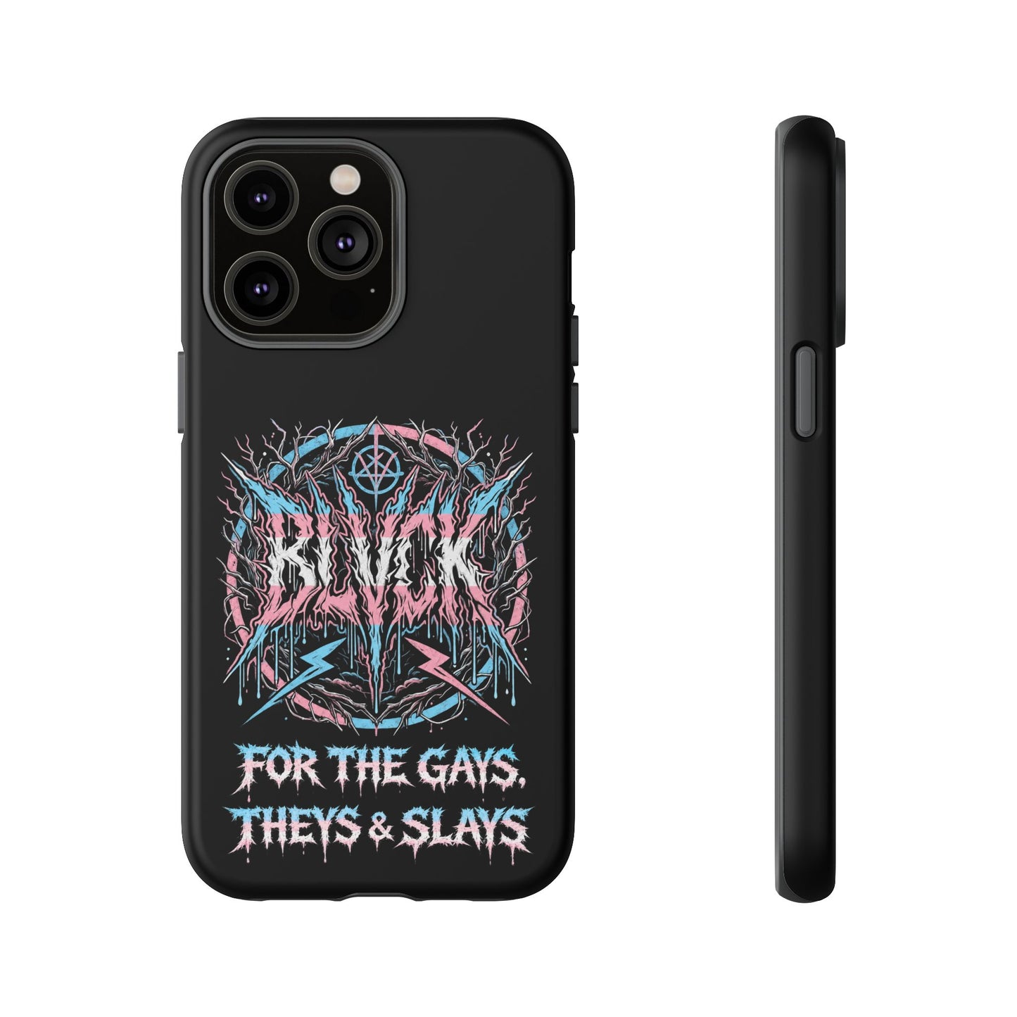 BLVCK // For the Gays, Theys & Slays (Trans Pride Edition) iPhone Case