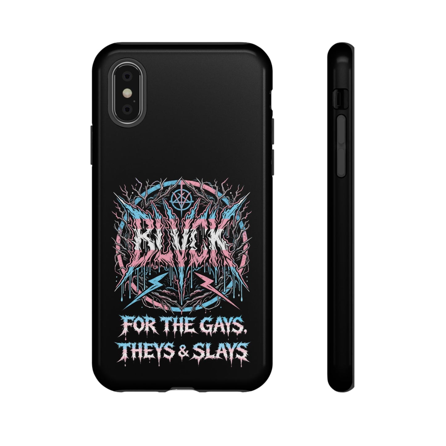 BLVCK // For the Gays, Theys & Slays (Trans Pride Edition) iPhone Case
