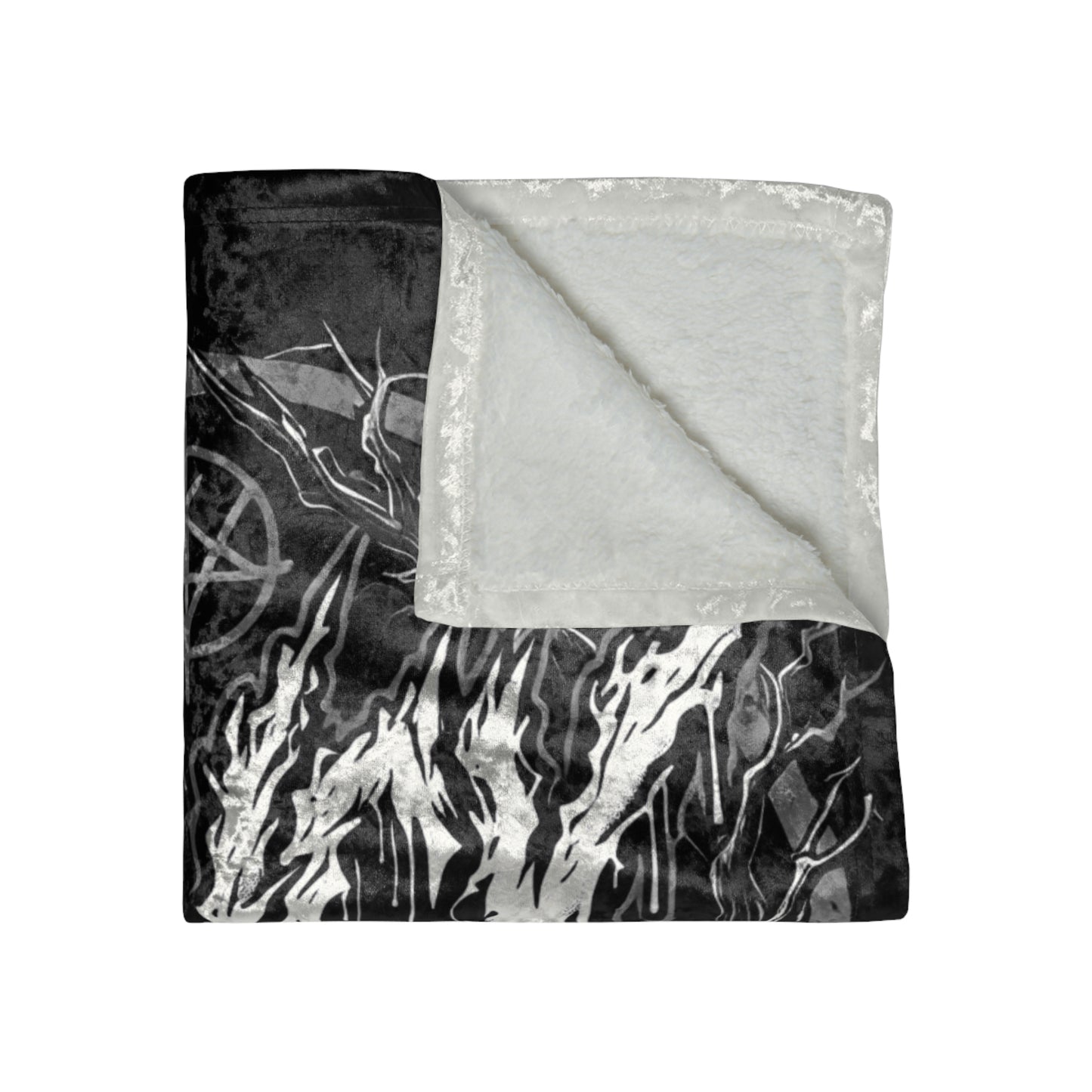 BLVCK // Obsidian Choir // Premium Crushed Velvet Blanket