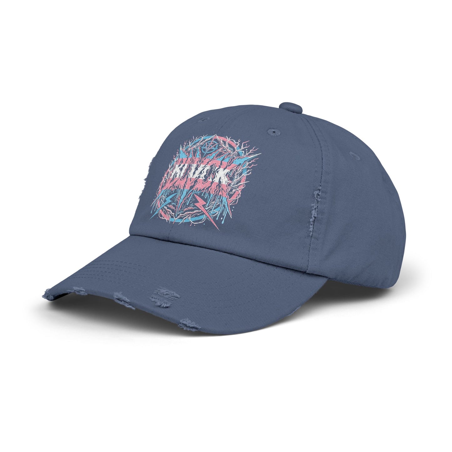 BLVCK // Trans Pride Sigil Distressed Cap