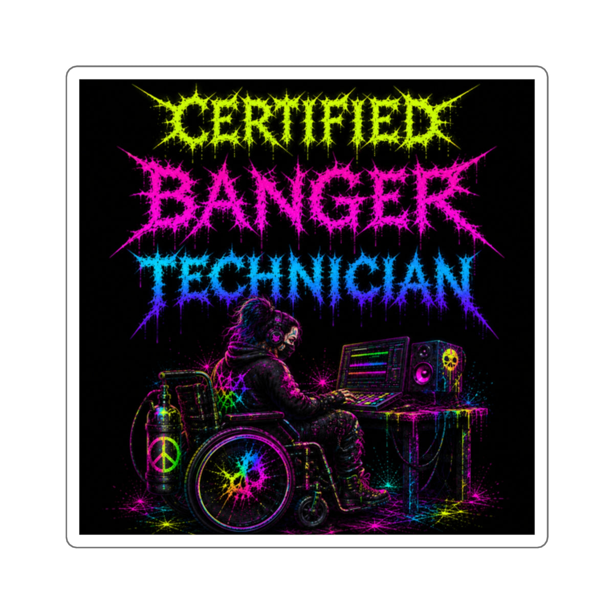 CERTIFIED BANGER TECHNICIAN // BLVCK Sticker