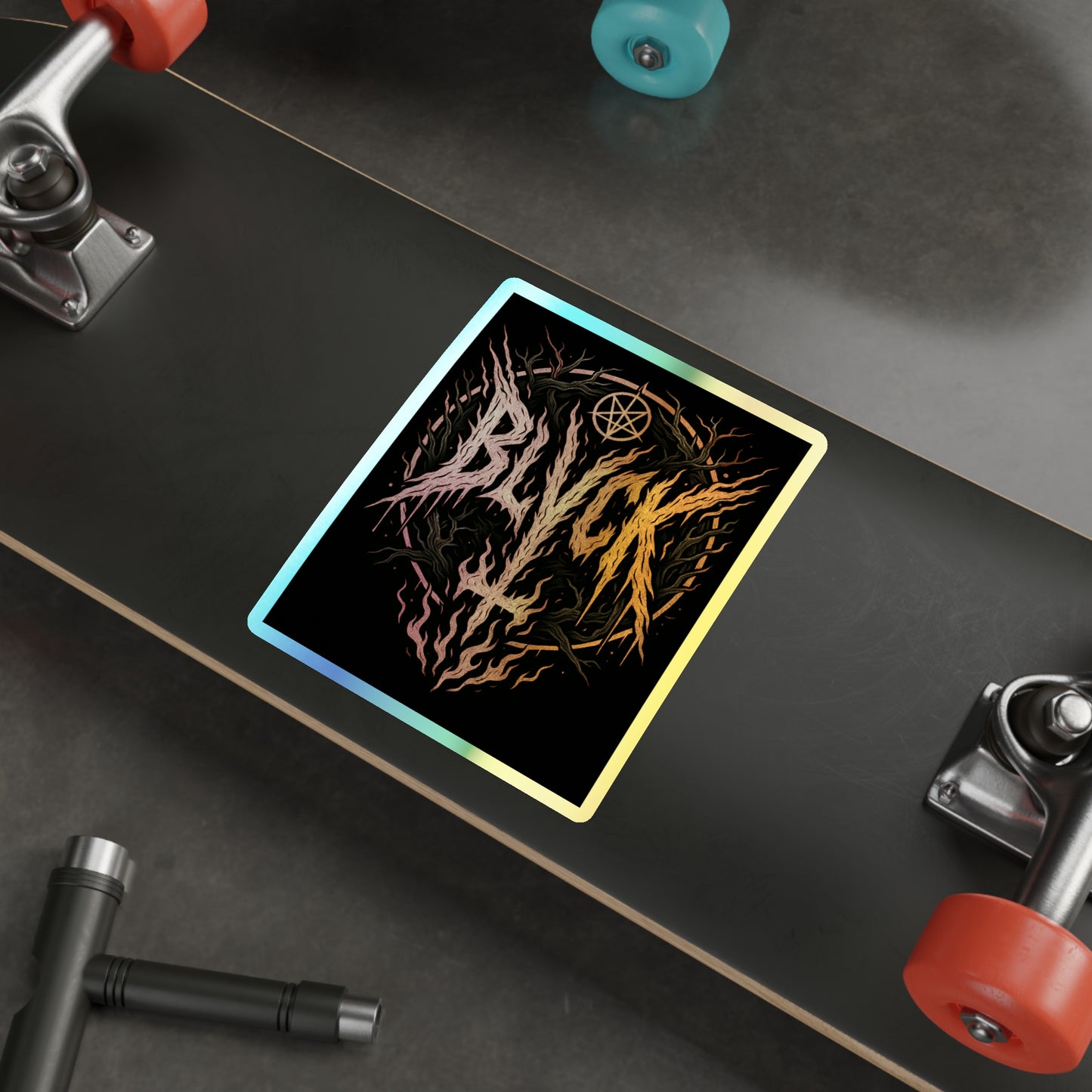 BLVCK // Holographic Sticker // Hellfire Edition